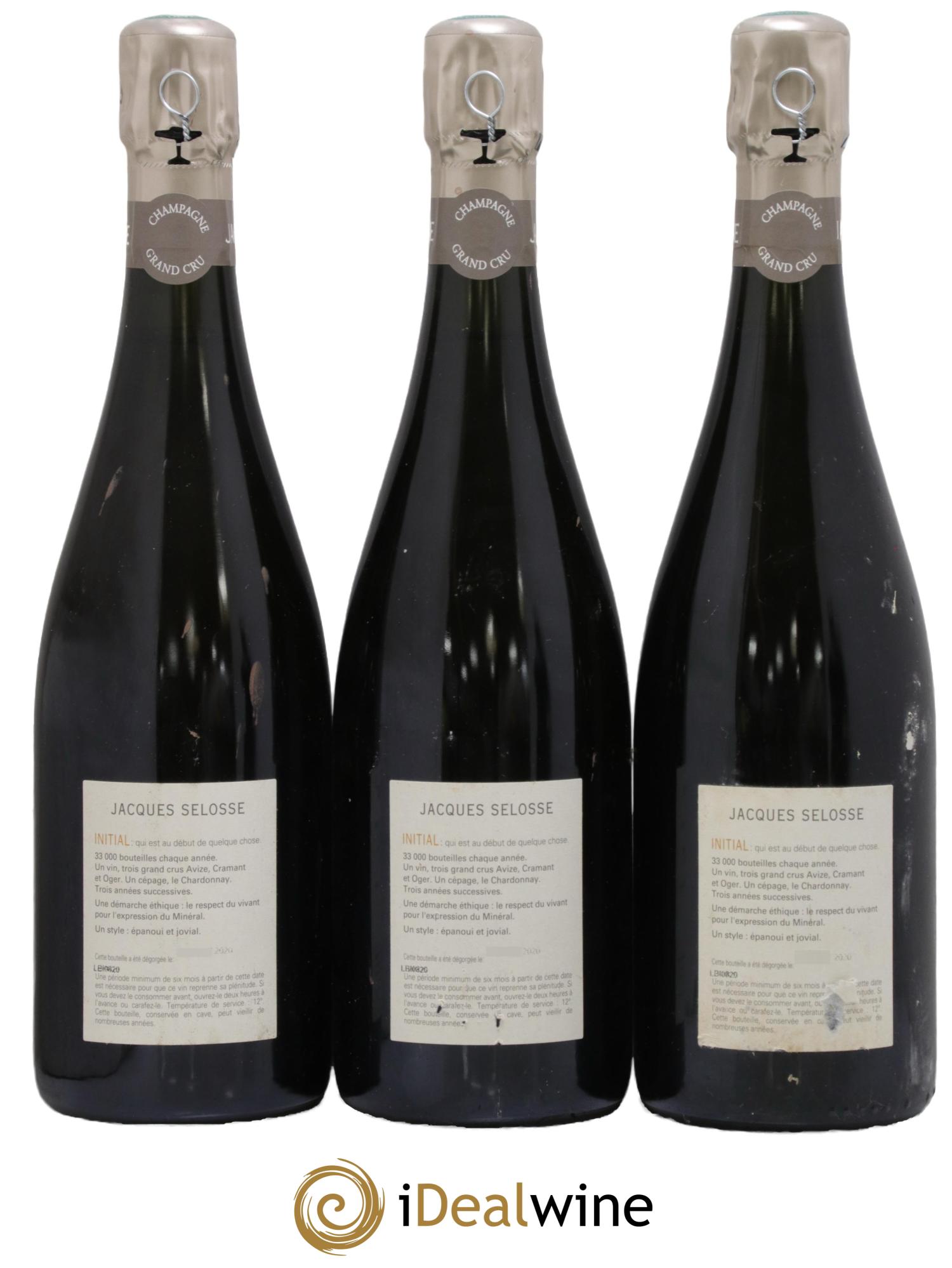 Initial Brut Jacques Selosse - Lot of 3 bottles - 1