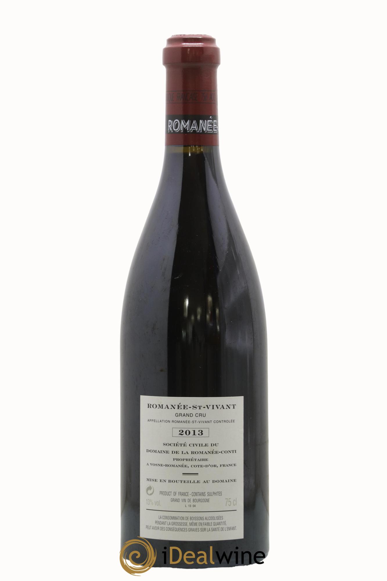 Romanée-Saint-Vivant Grand Cru Domaine de la Romanée-Conti 2013 - Lot of 1 bottle - 1