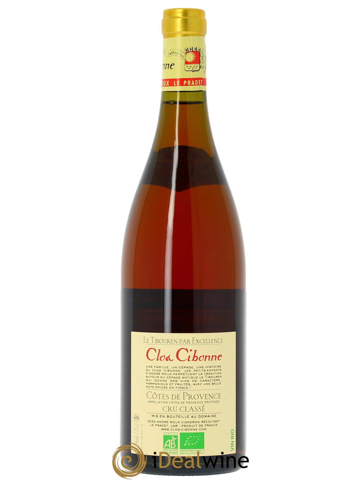 Côtes de Provence Clos Cibonne Tibouren Cuvée Spéciale des Vignettes 2022 - Lot de 1 bouteille - 1