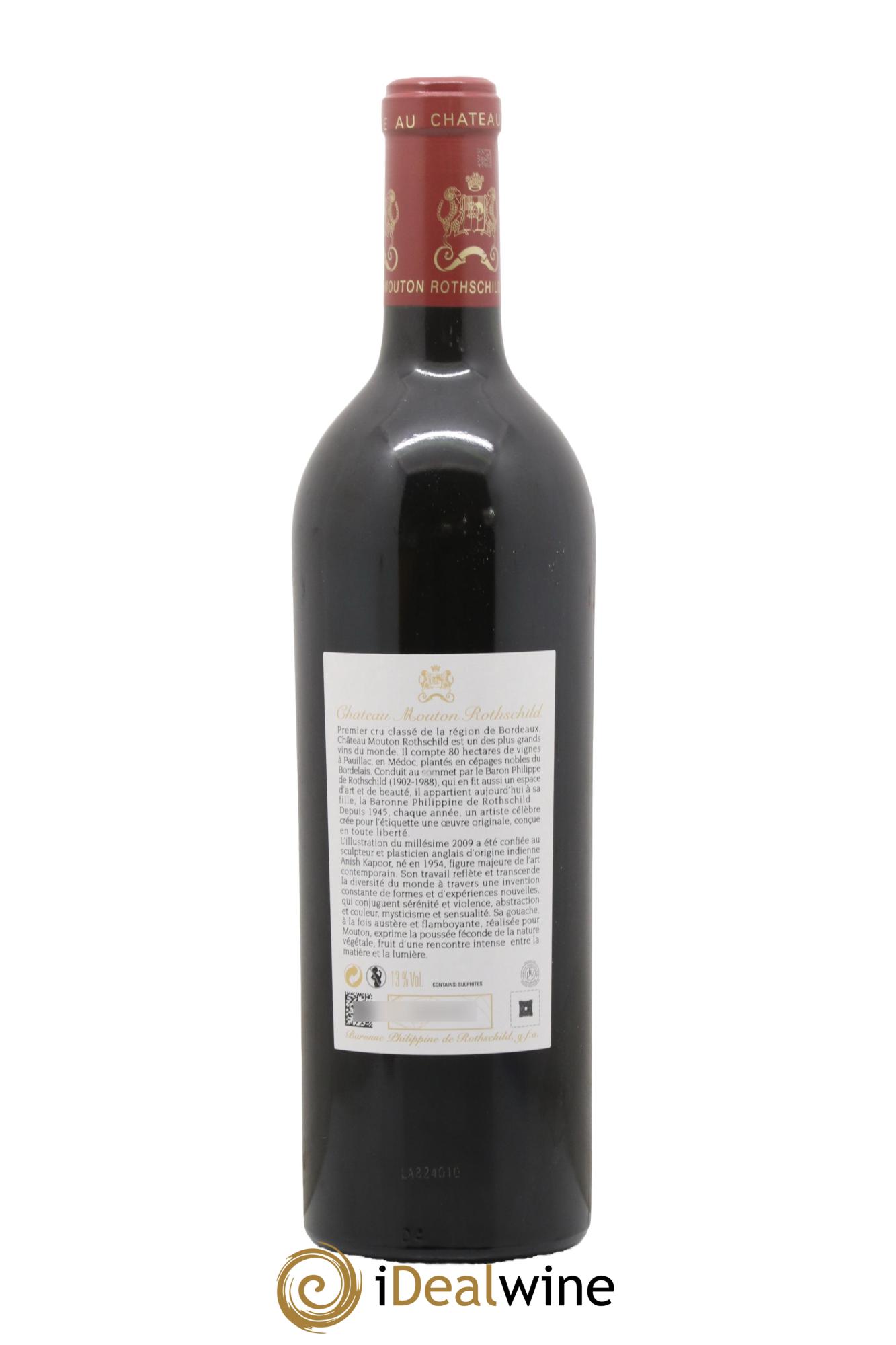Château Mouton Rothschild 1er Grand Cru Classé 2009 - Lot de 1 bouteille - 1