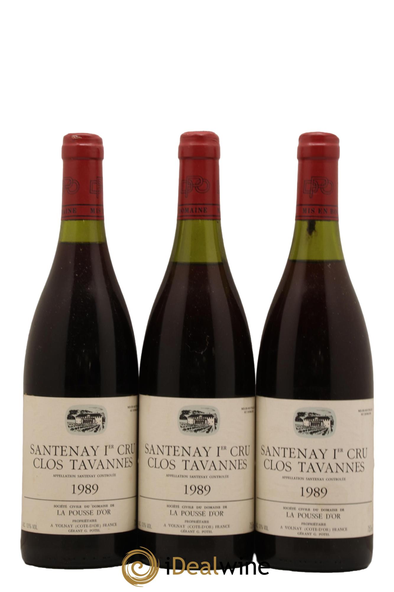 Santenay 1er Cru Clos Tavannes La Pousse d'Or (Domaine de) 1989 - Lot de 3 bouteilles - 0