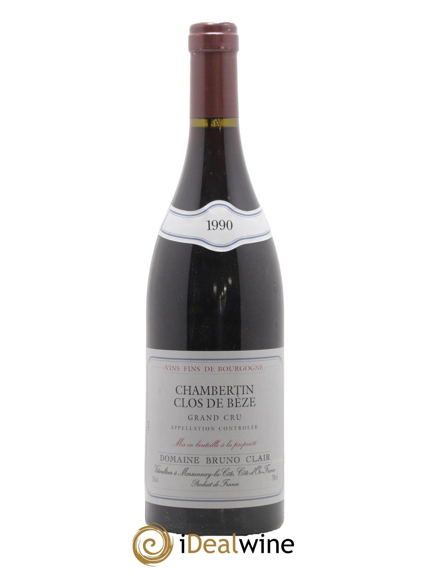 Chambertin Clos de Bèze Grand Cru Bruno Clair (Domaine) 1990 - Lot de 1 bouteille - 0