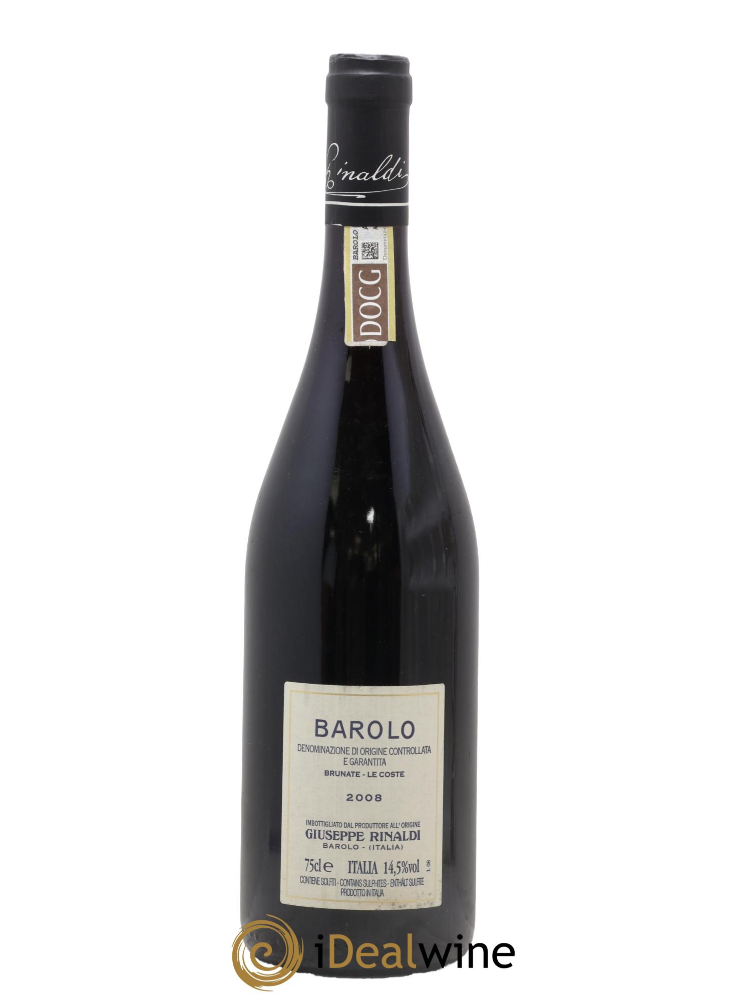 Barolo DOCG Brunate Le Coste Giuseppe Rinaldi 2008 - Lotto di 1 bottiglia - 1