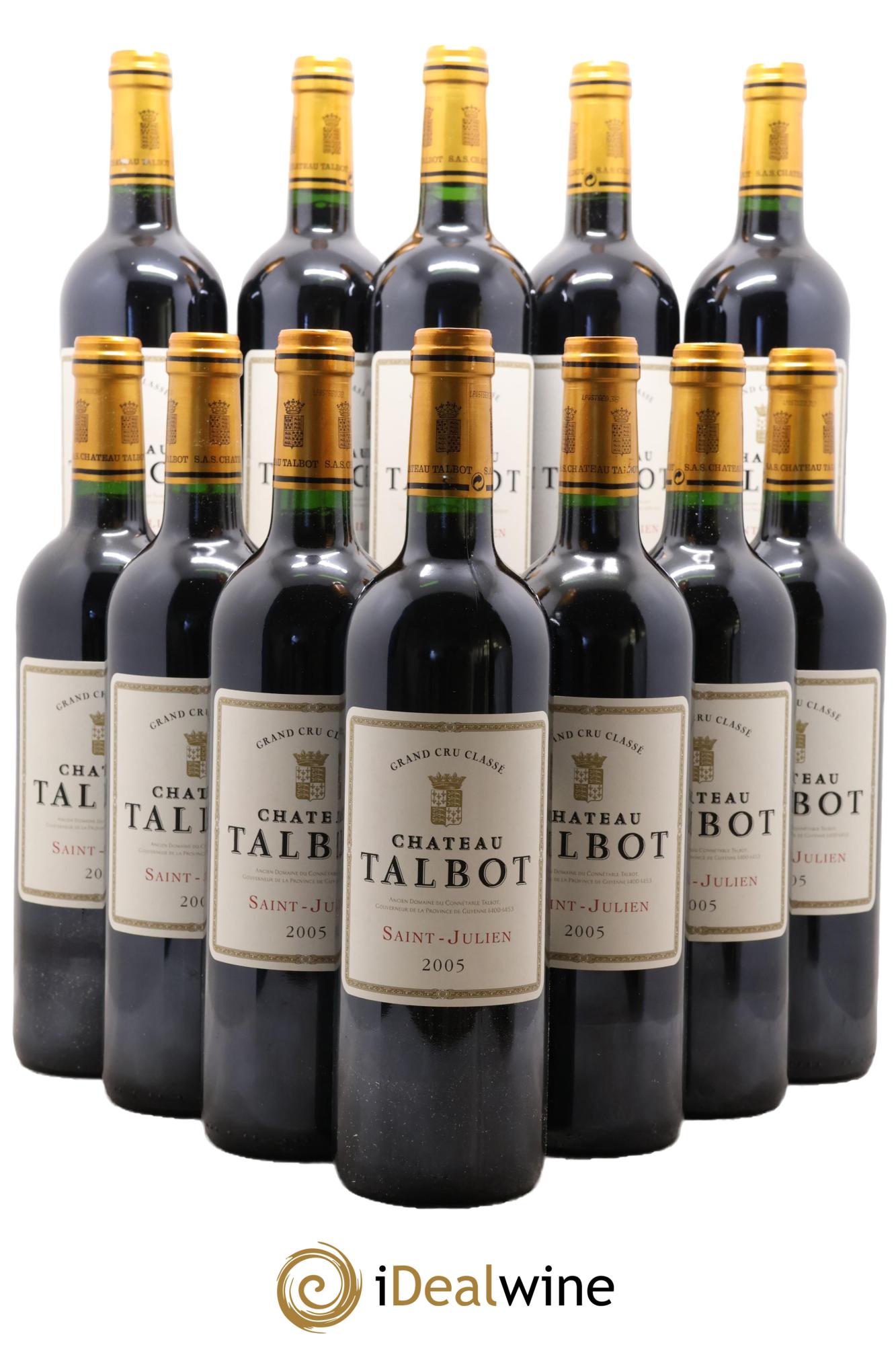 Château Talbot 4ème Grand Cru Classé 2005 - Lot of 12 bottles - 0