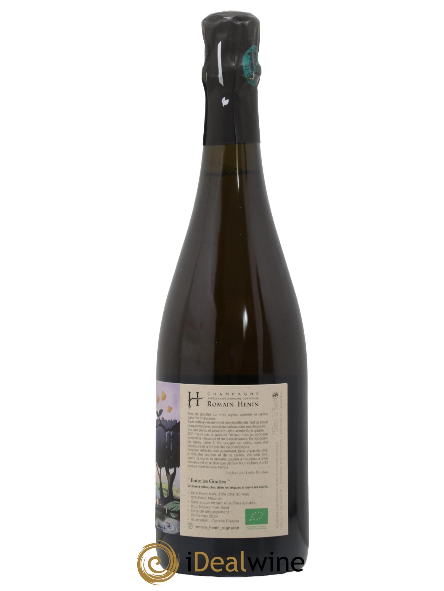 Champagne Entre Les Gouttes Romain Henin - Lot de 1 bouteille - 1