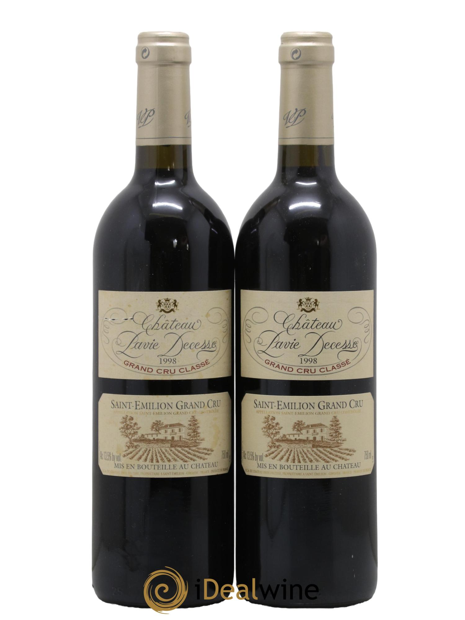 Château Pavie Decesse Grand Cru Classé 1998 - Lot de 2 bouteilles - 0