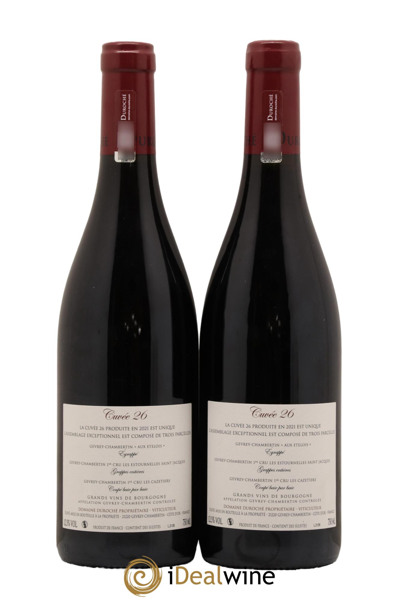 Gevrey-Chambertin Cuvee 26 Duroché 2021 - Lot de 2 bouteilles - 1