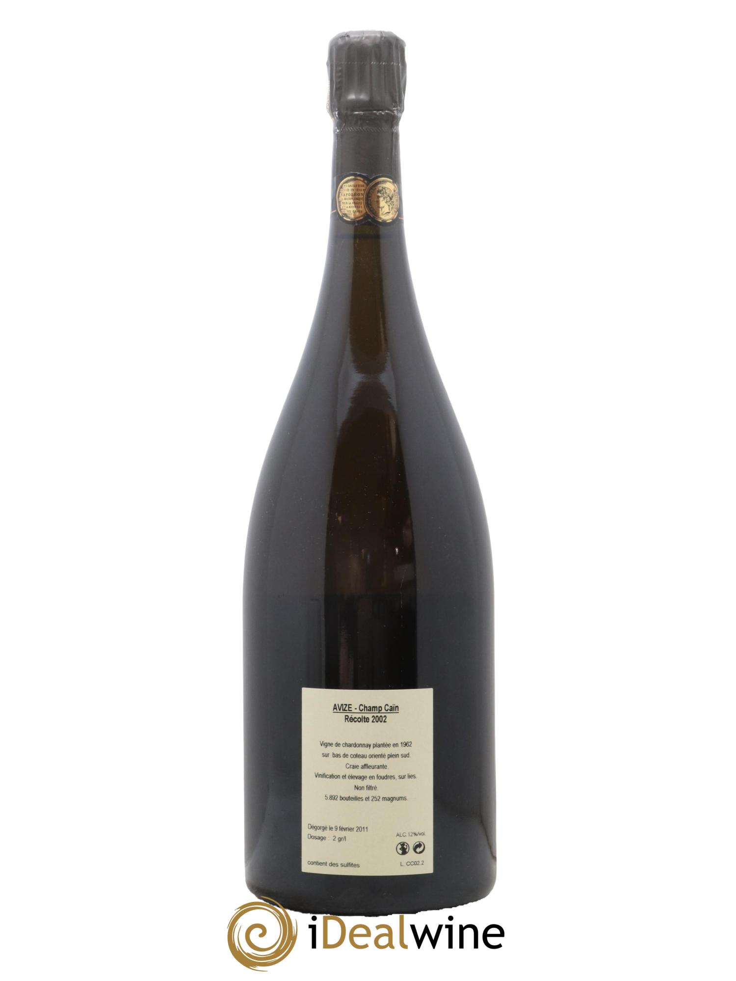 Avize Champ Caïn Extra-Brut Jacquesson 2002 - Lot of 1 magnum - 1