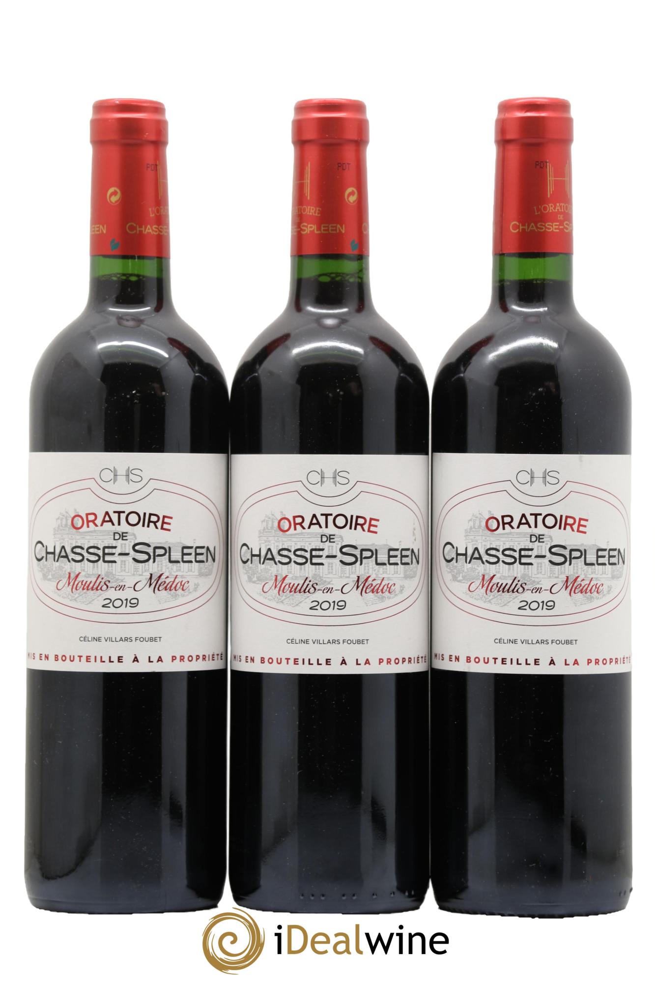 Oratoire de Chasse Spleen Second Vin 2019 - Lot de 3 bouteilles - 0