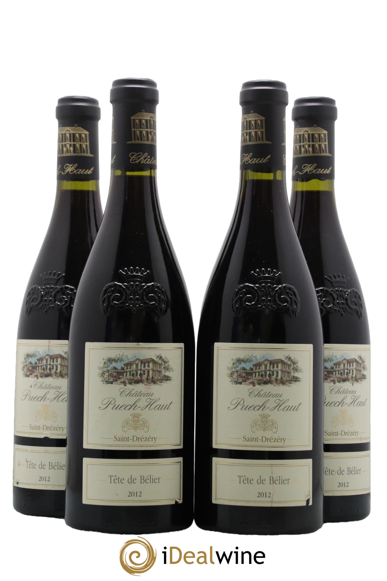 Languedoc Château Puech-Haut Tête de Bélier Gérard Bru 2012 - Lot de 4 bouteilles - 0