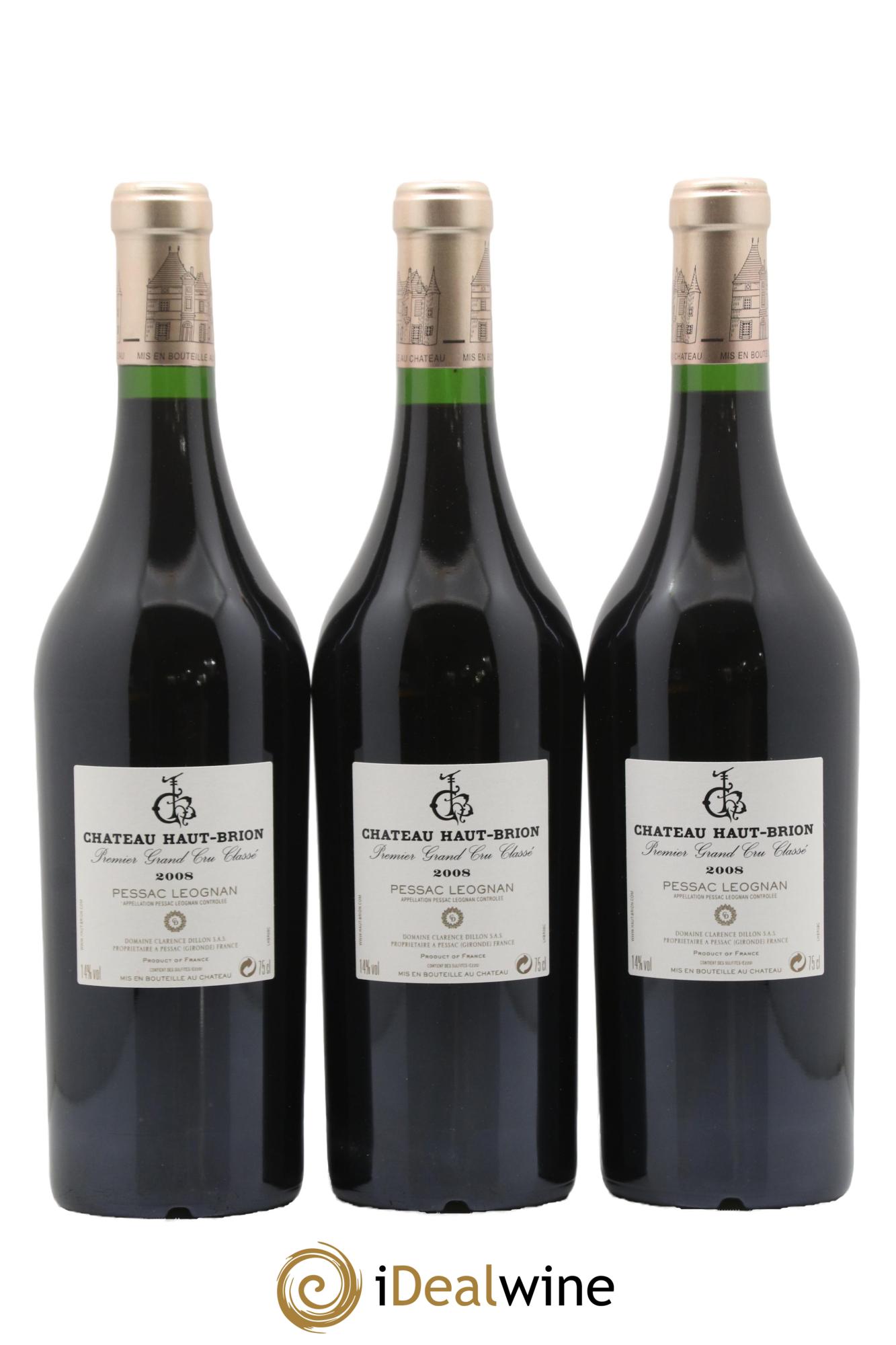 Château Haut Brion 1er Grand Cru Classé 2008 - Lot de 12 bouteilles - 4