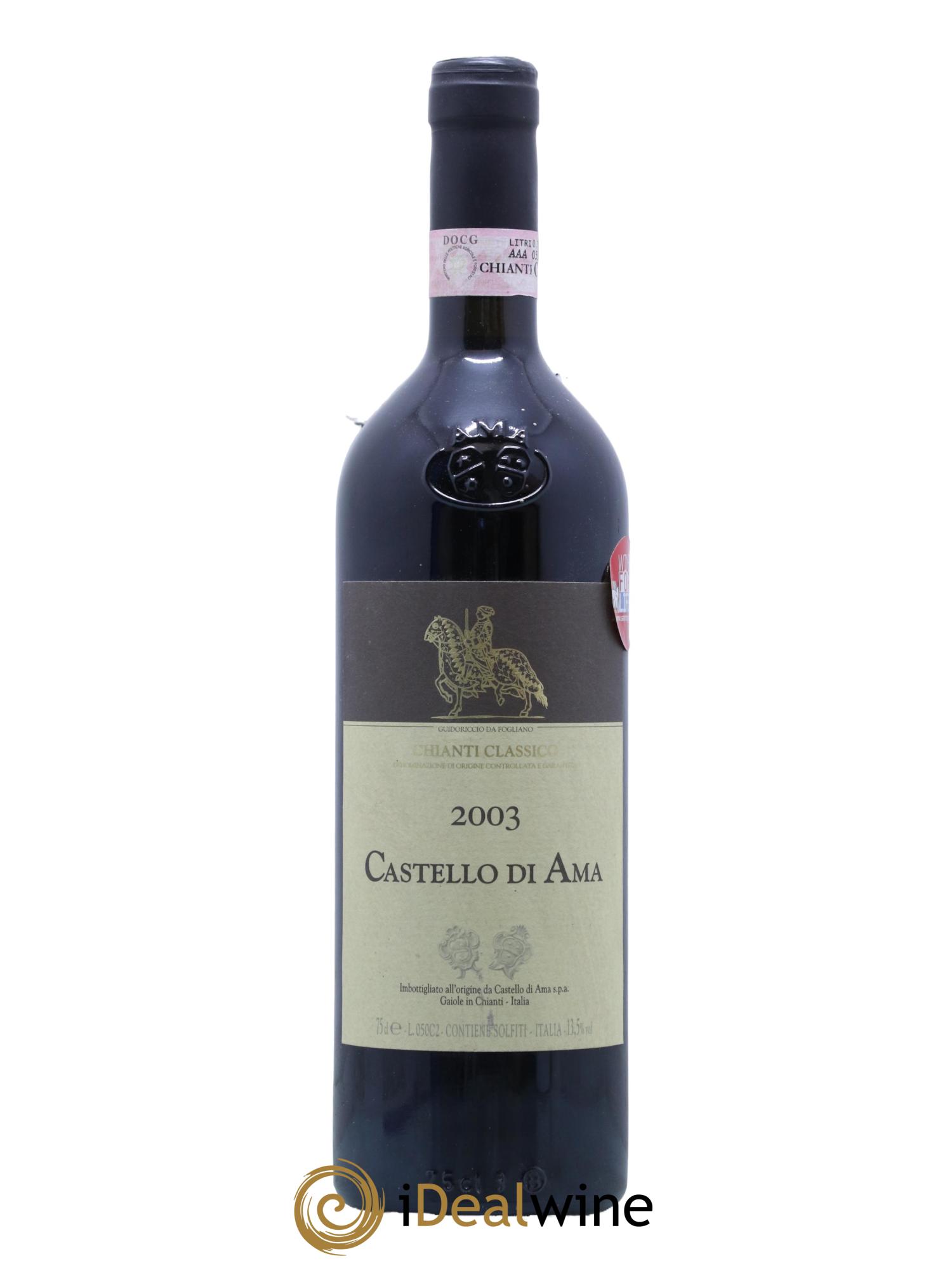 Chianti Classico DOCG San Lorenzo Castello di Ama 2003 - Lot de 1 bouteille - 0
