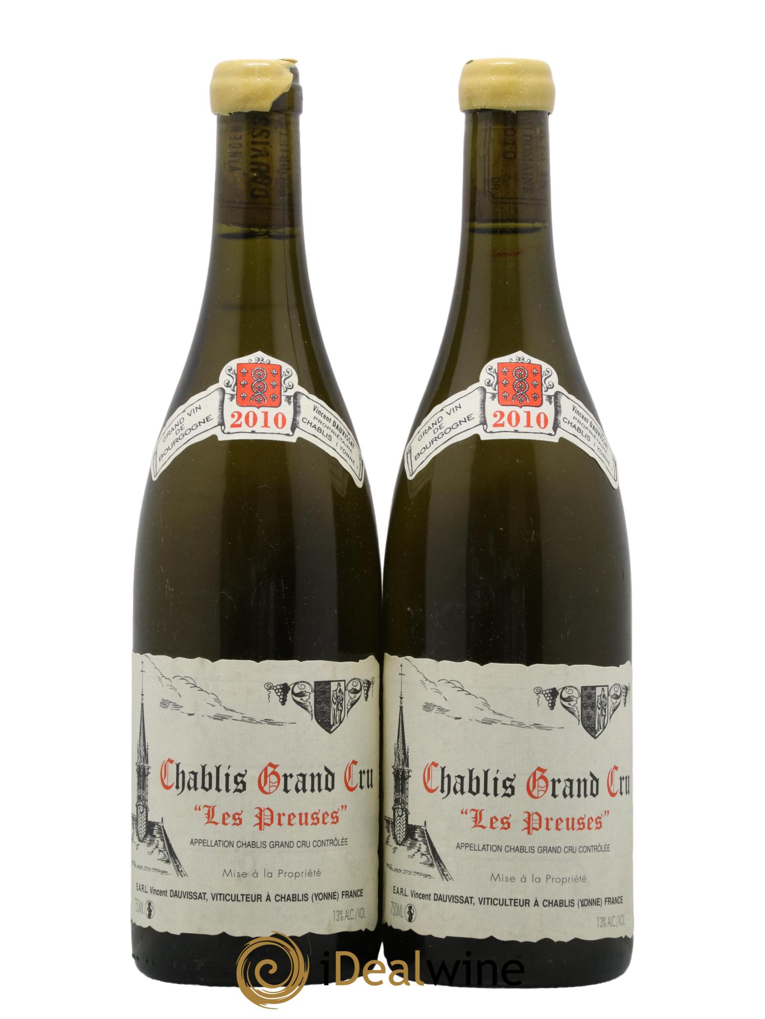 Chablis Grand Cru Les Preuses Vincent Dauvissat (Domaine) 2010 - Lot de 2 bouteilles - 0