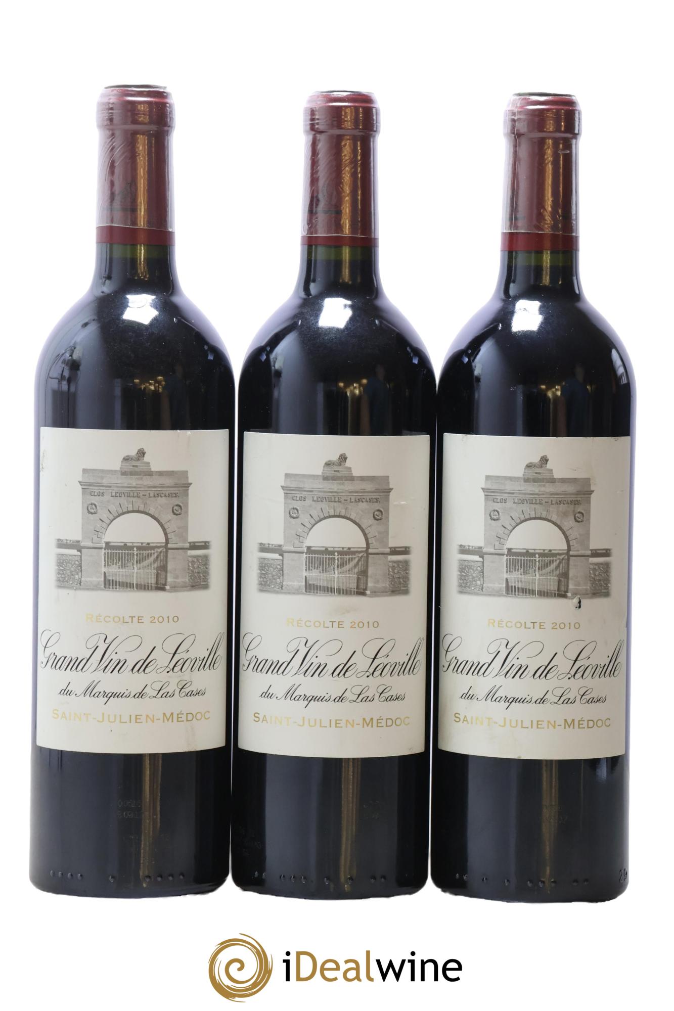 Château Léoville Las Cases 2ème Grand Cru Classé 2010 - Lot de 3 bouteilles - 0