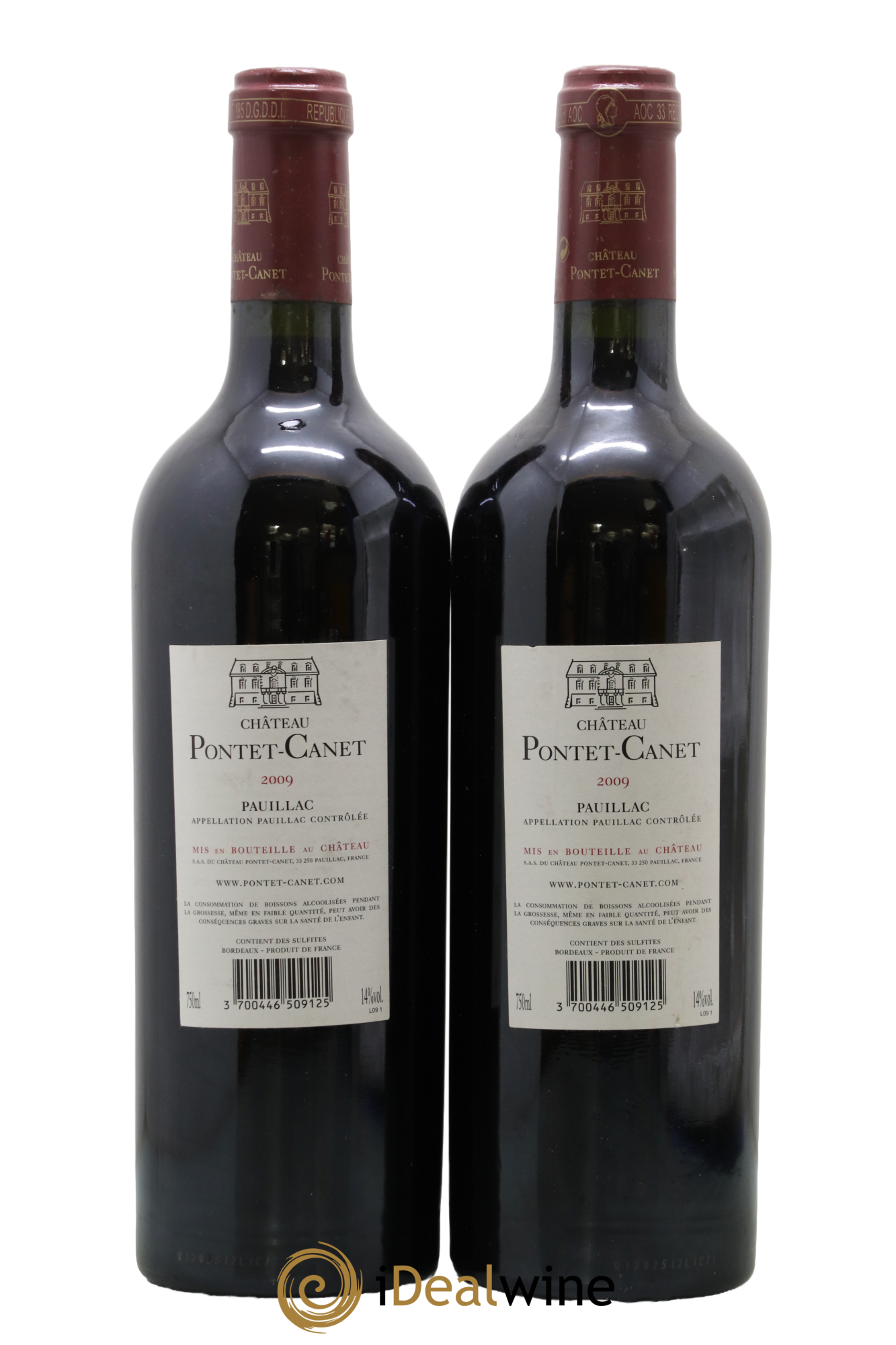 Château Pontet Canet 5ème Grand Cru Classé 2009 - Lot de 2 bouteilles - 1
