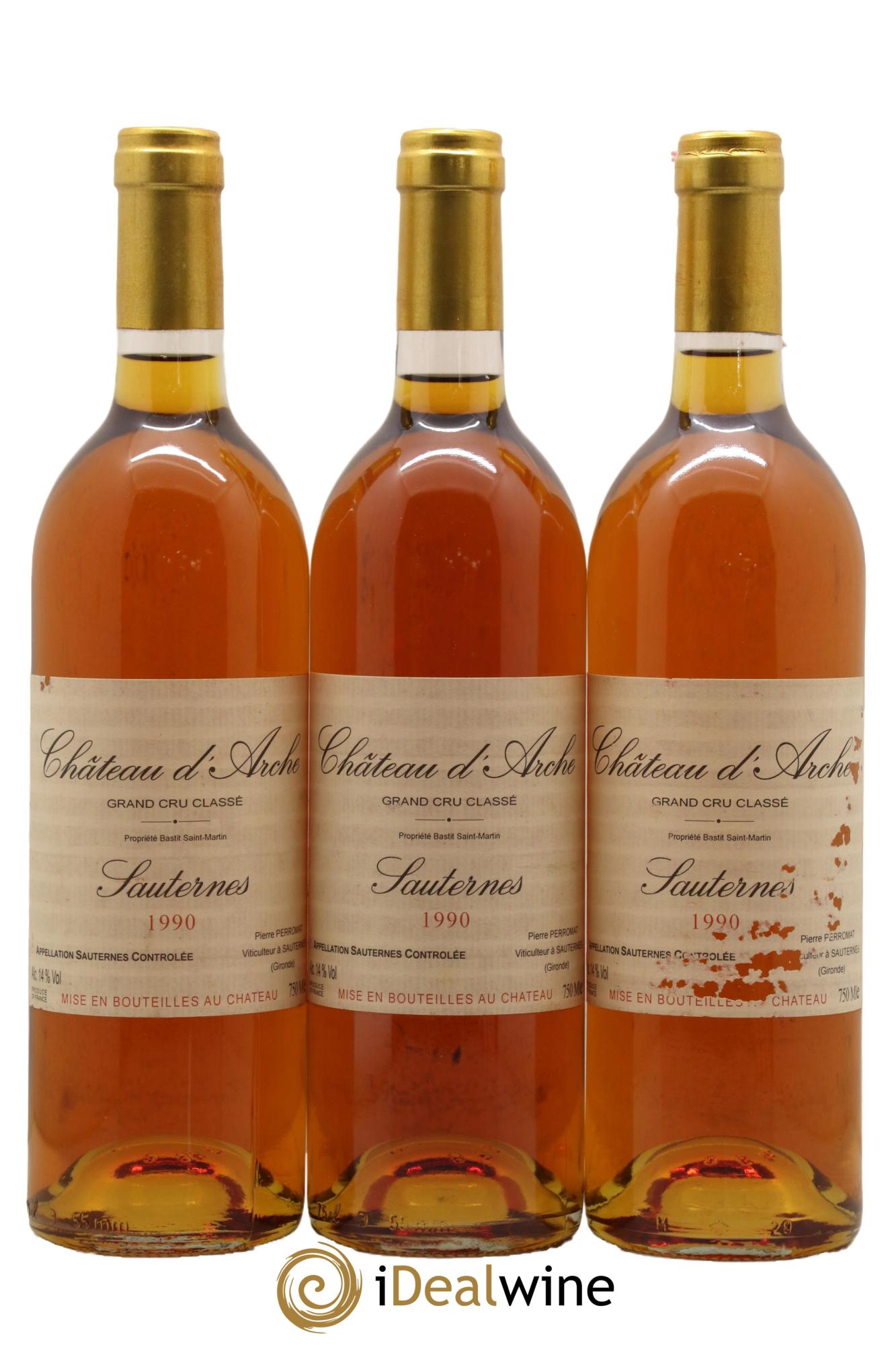 Château d' Arche 2ème Grand Cru Classé 1990 - Lotto di 3 bottiglie - 0
