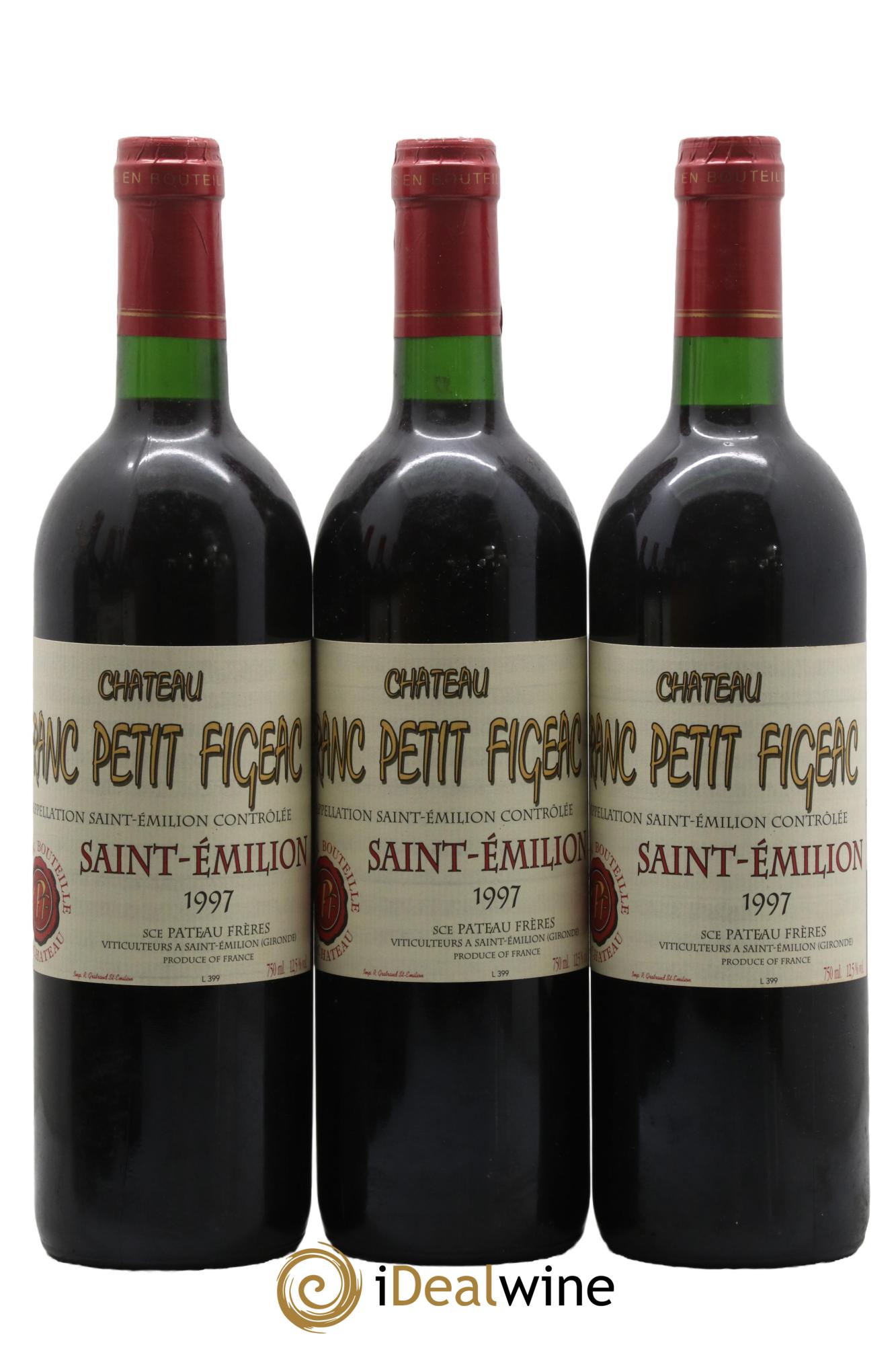 Saint-Émilion Château Franc Petit Figeac 1997 - Lot de 3 bouteilles - 0