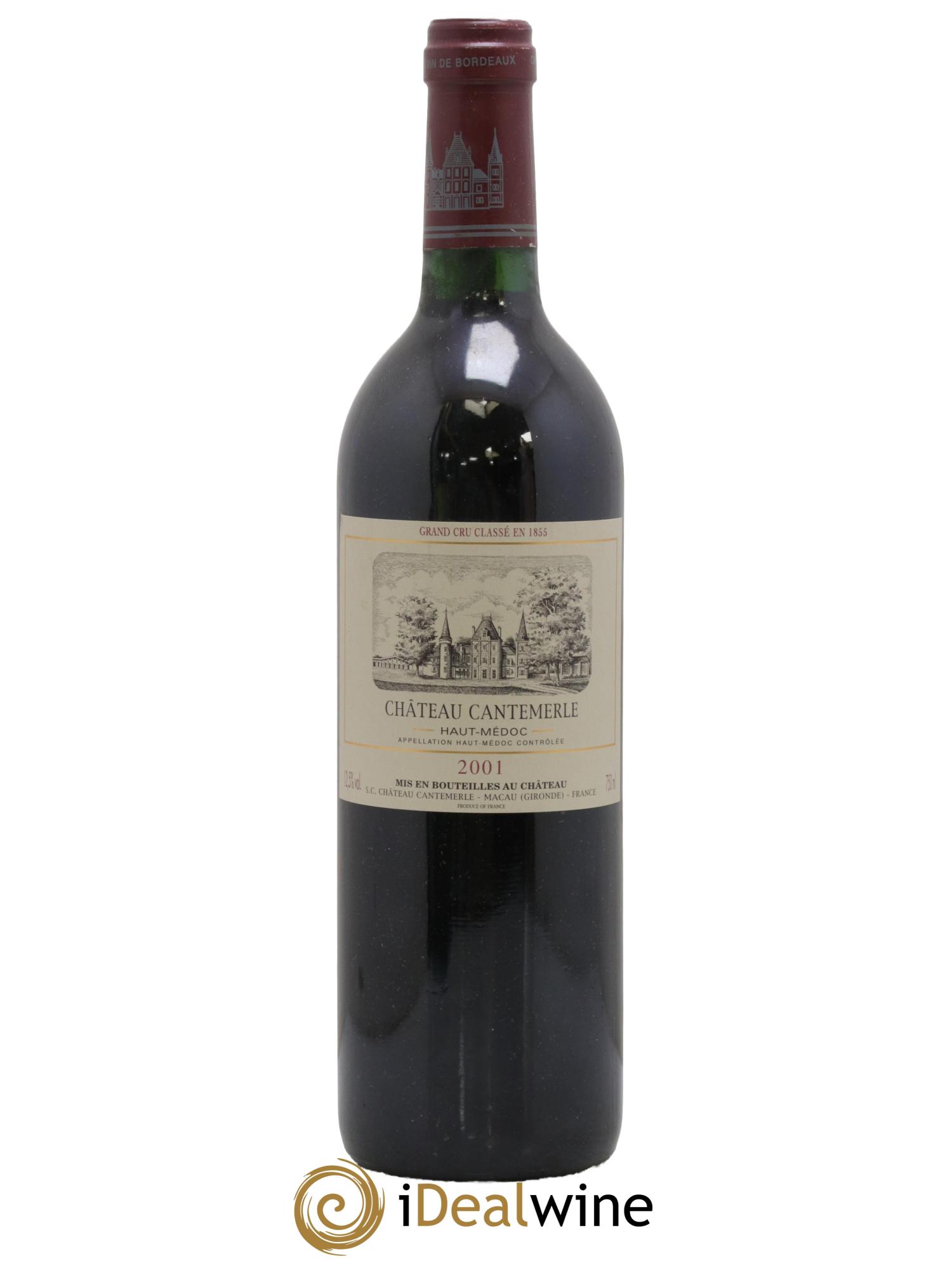 Château Cantemerle 5ème Grand Cru Classé 2001 - Lot de 1 bouteille - 0