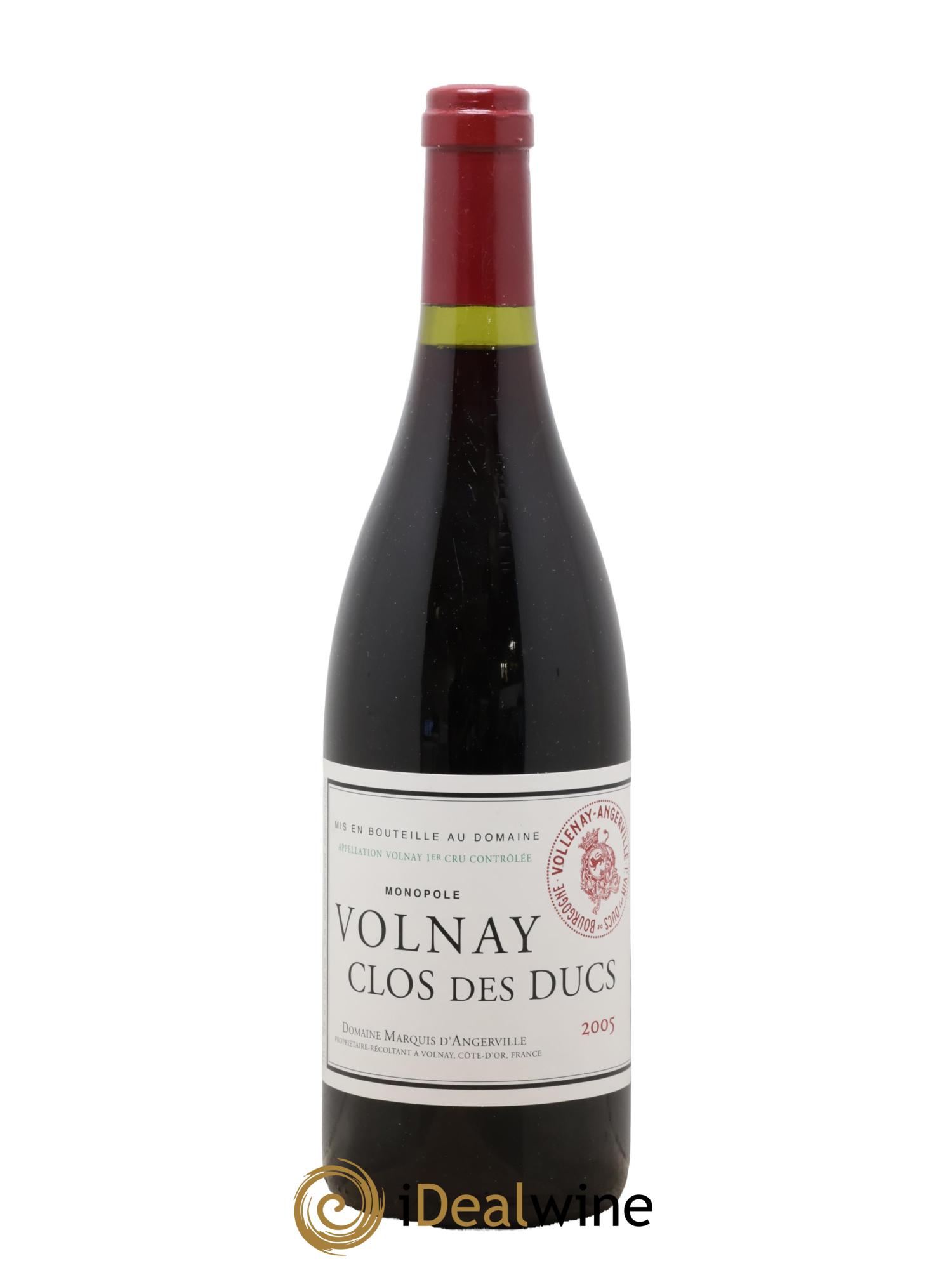 Volnay 1er Cru Clos des Ducs Marquis d'Angerville (Domaine) 2005 - Lotto di 1 bottiglia - 0