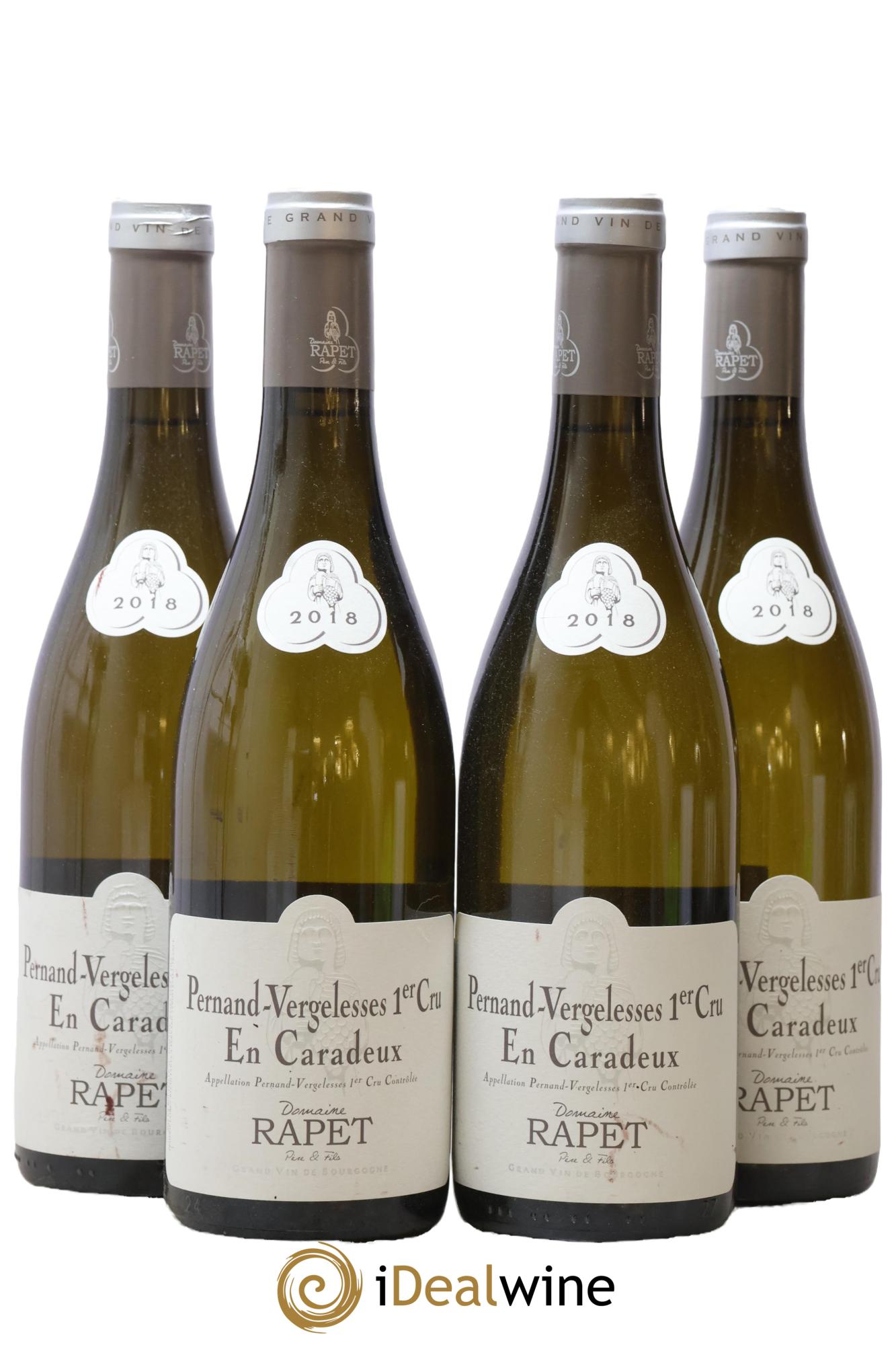 Pernand-Vergelesses 1er Cru En Caradeux Rapet Père & Fils 2018 - Lot of 4 bottles - 0