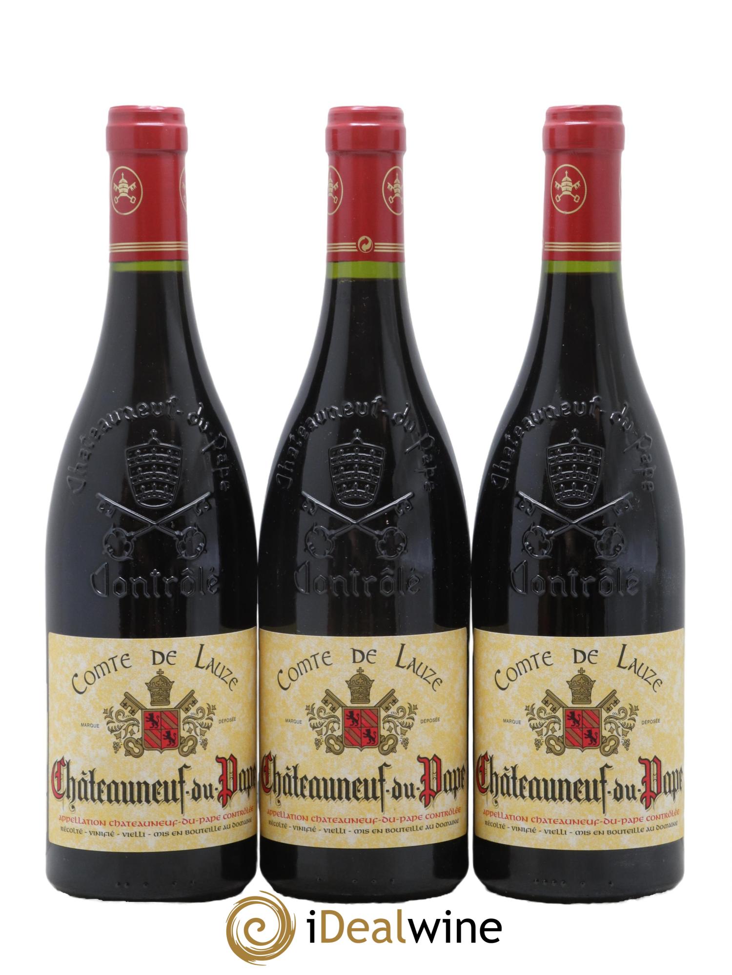Châteauneuf-du-Pape Domaine Comte de Lauze 2017 - Lot de 3 bouteilles - 0