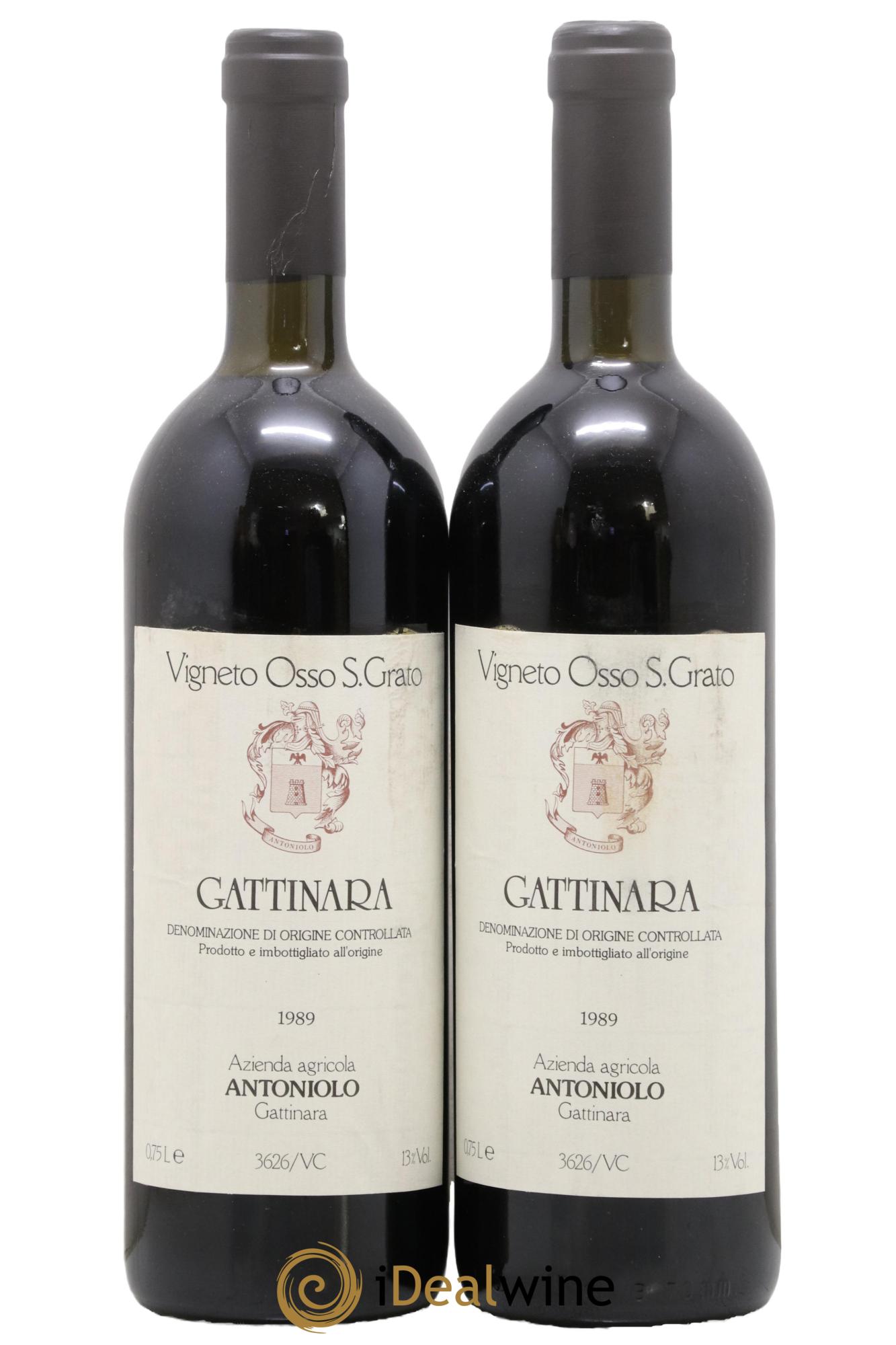Gattinara DOCG Osso San Grato Azienda Agricola Antoniolo 1989 - Lot of 2 bottles - 0