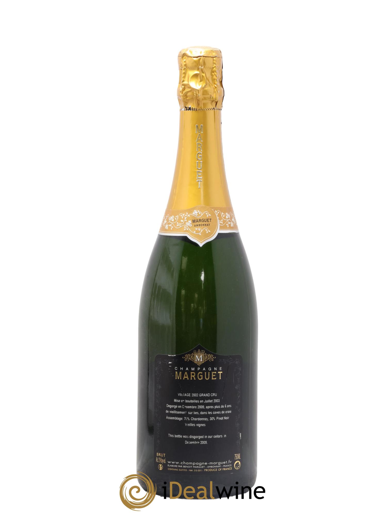 Champagne Brut Grand cru Marguet 2002 - Posten von 1 Flasche - 1
