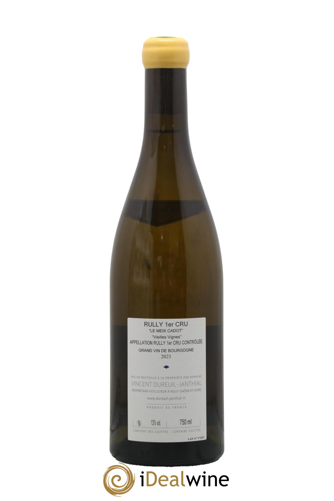 Rully 1er Cru Le Meix Cadot Vieilles Vignes Vincent Dureuil-Janthial 2021 - Posten von 1 Flasche - 1