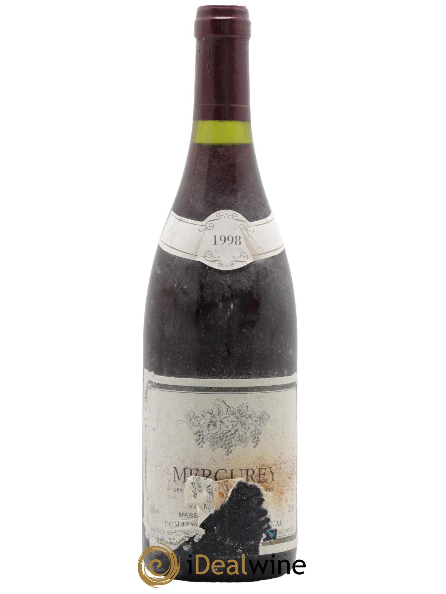 Mercurey Paul Et Pascal Massenot Domaine Du Clos Moreau 1998 - Lot of 1 bottle - 0