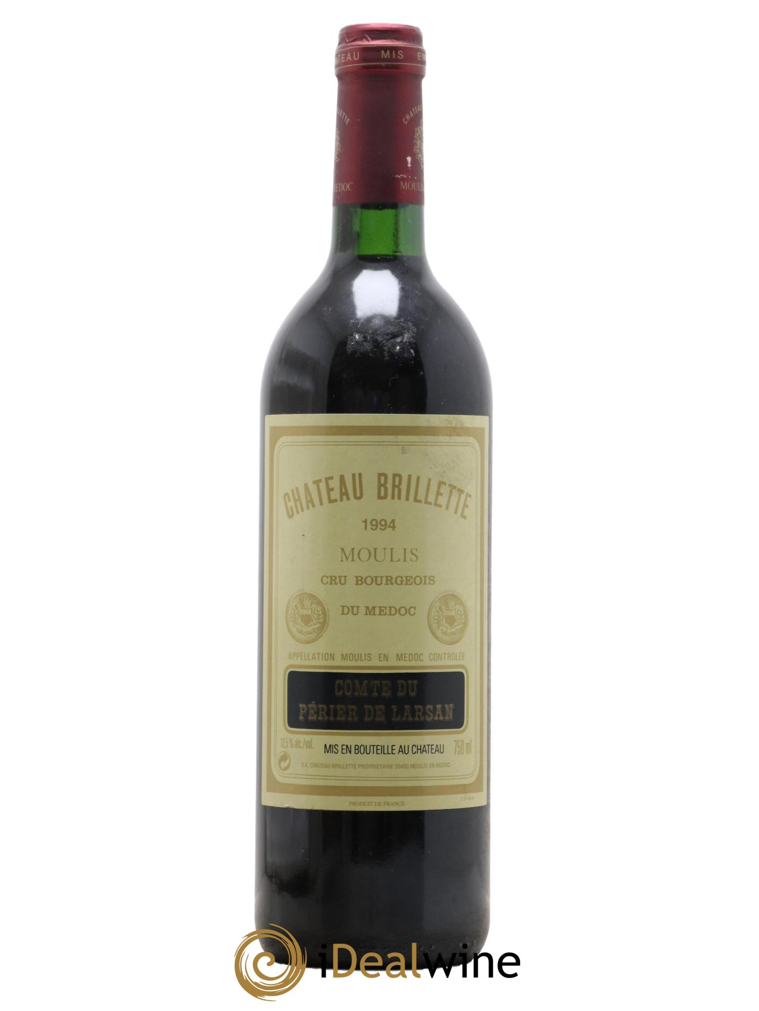 Château Brillette Cru Bourgeois 1994 - Lot de 1 bouteille - 0