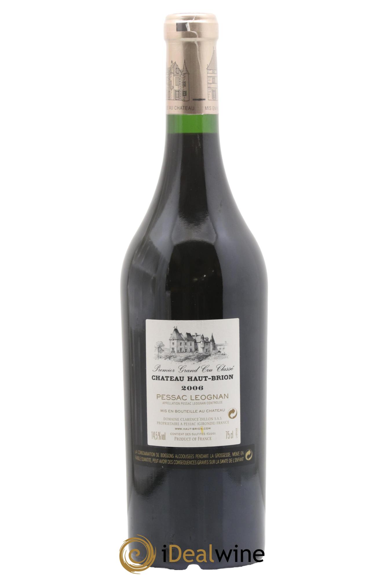 Château Haut Brion 1er Grand Cru Classé 2006 - Lot de 1 bouteille - 1