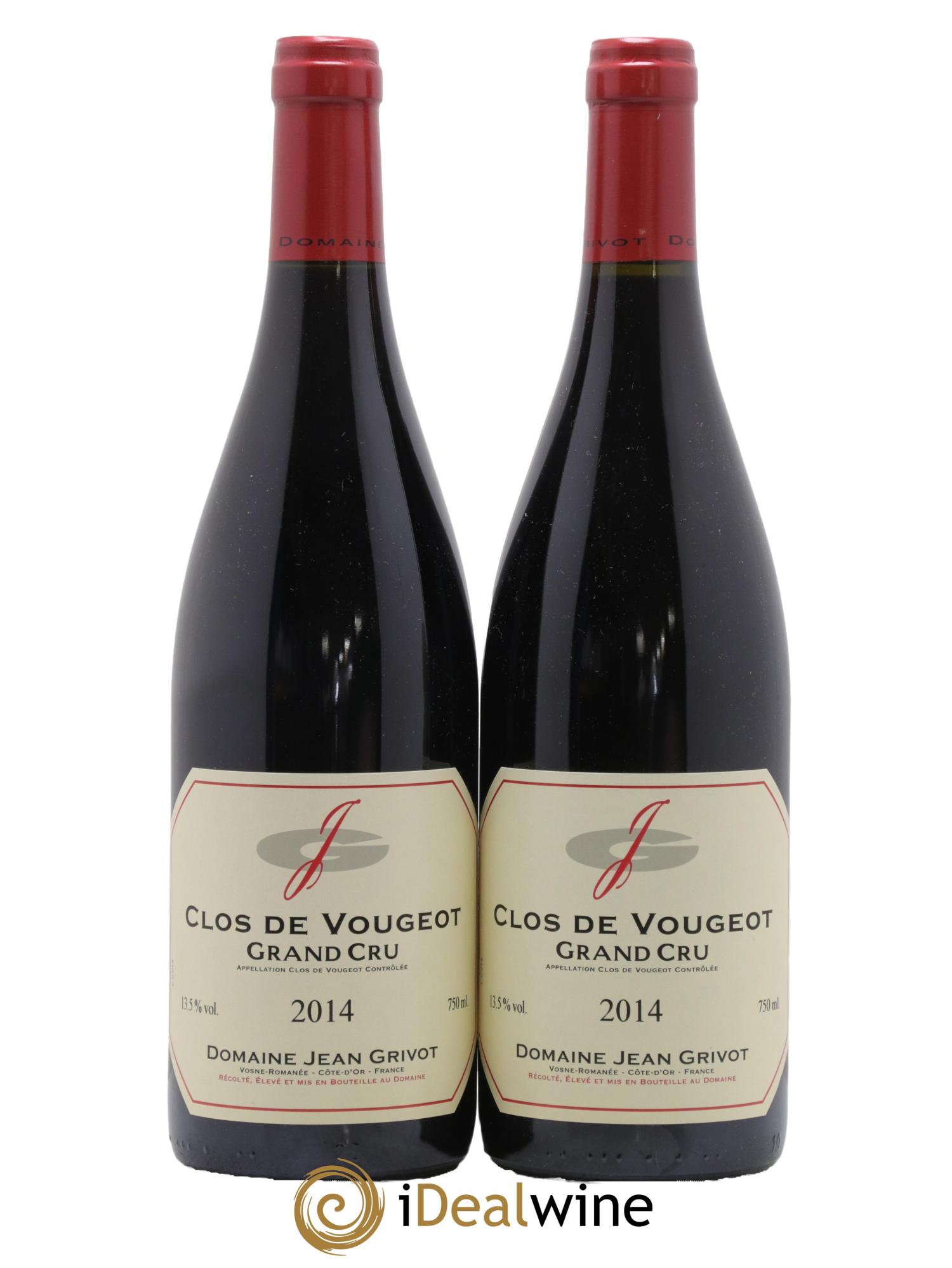 Clos de Vougeot Grand Cru Jean Grivot 2014 - Lot de 2 bouteilles - 0