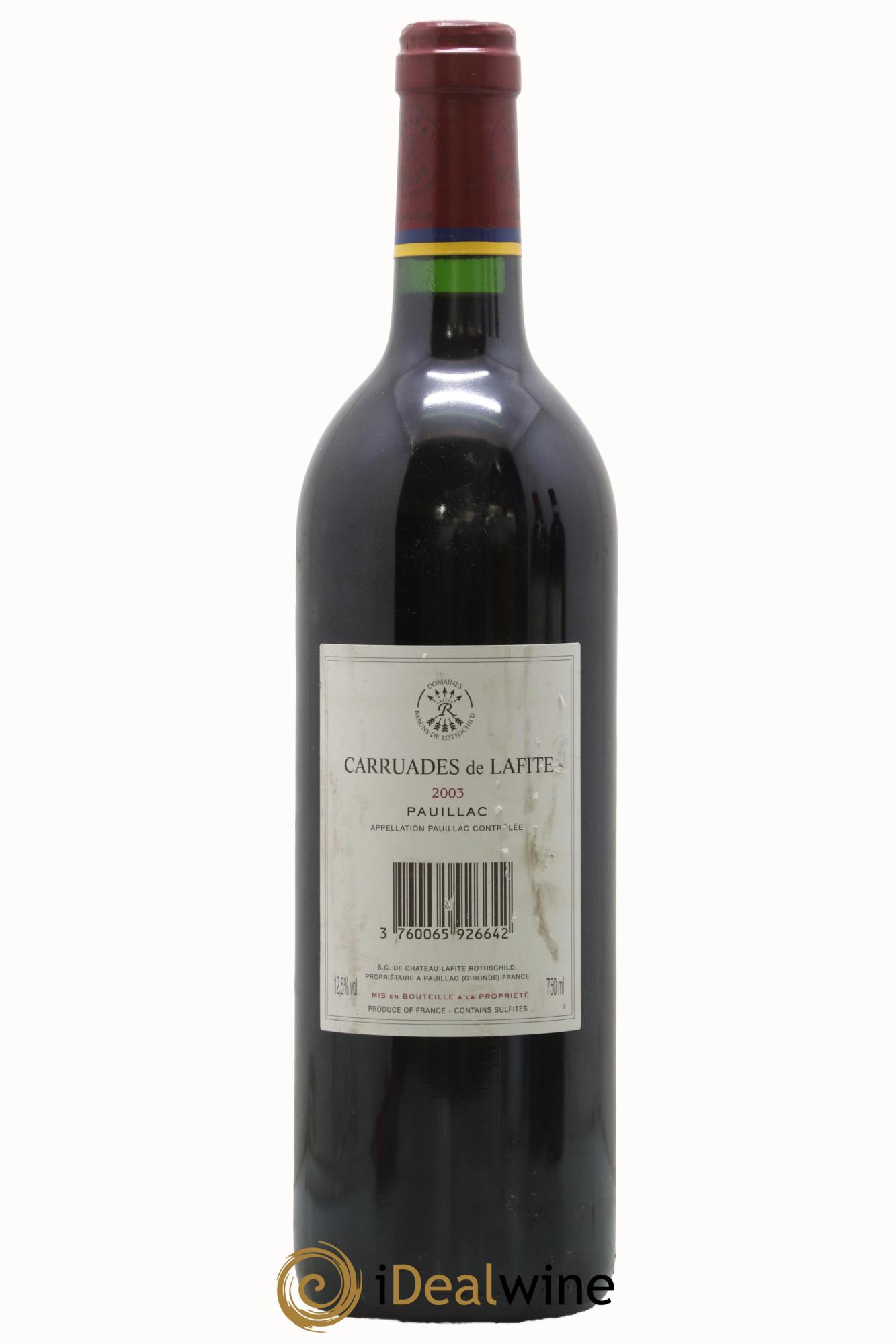 Carruades de Lafite Rothschild Second Vin 2003 - Lotto di 1 bottiglia - 1