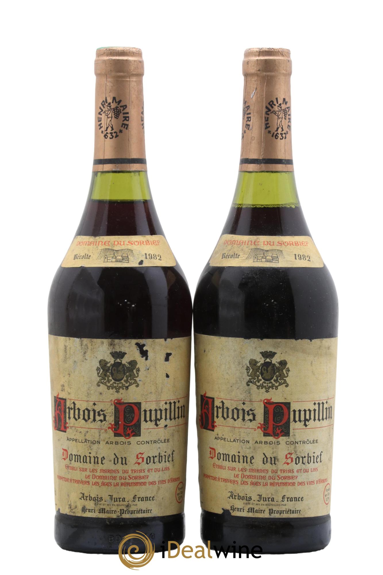 Arbois Pupillin Domaine du Sorbief 1982 - Lot de 2 bouteilles - 0