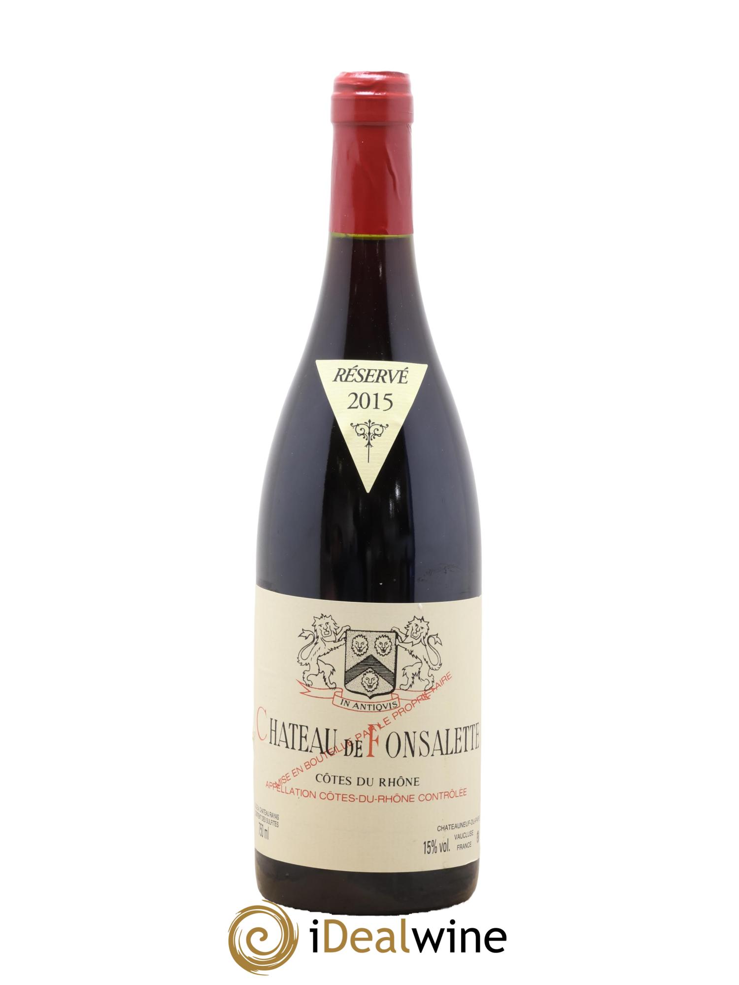 Côtes-du-Rhône Château de Fonsalette Emmanuel Reynaud 2015 - Lot de 1 bouteille - 0