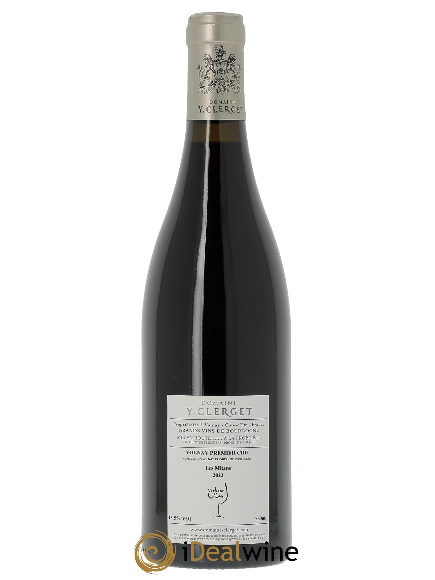 Volnay 1er Cru Mitans Yvon Clerget  2022 - Lotto di 1 bottiglia - 1