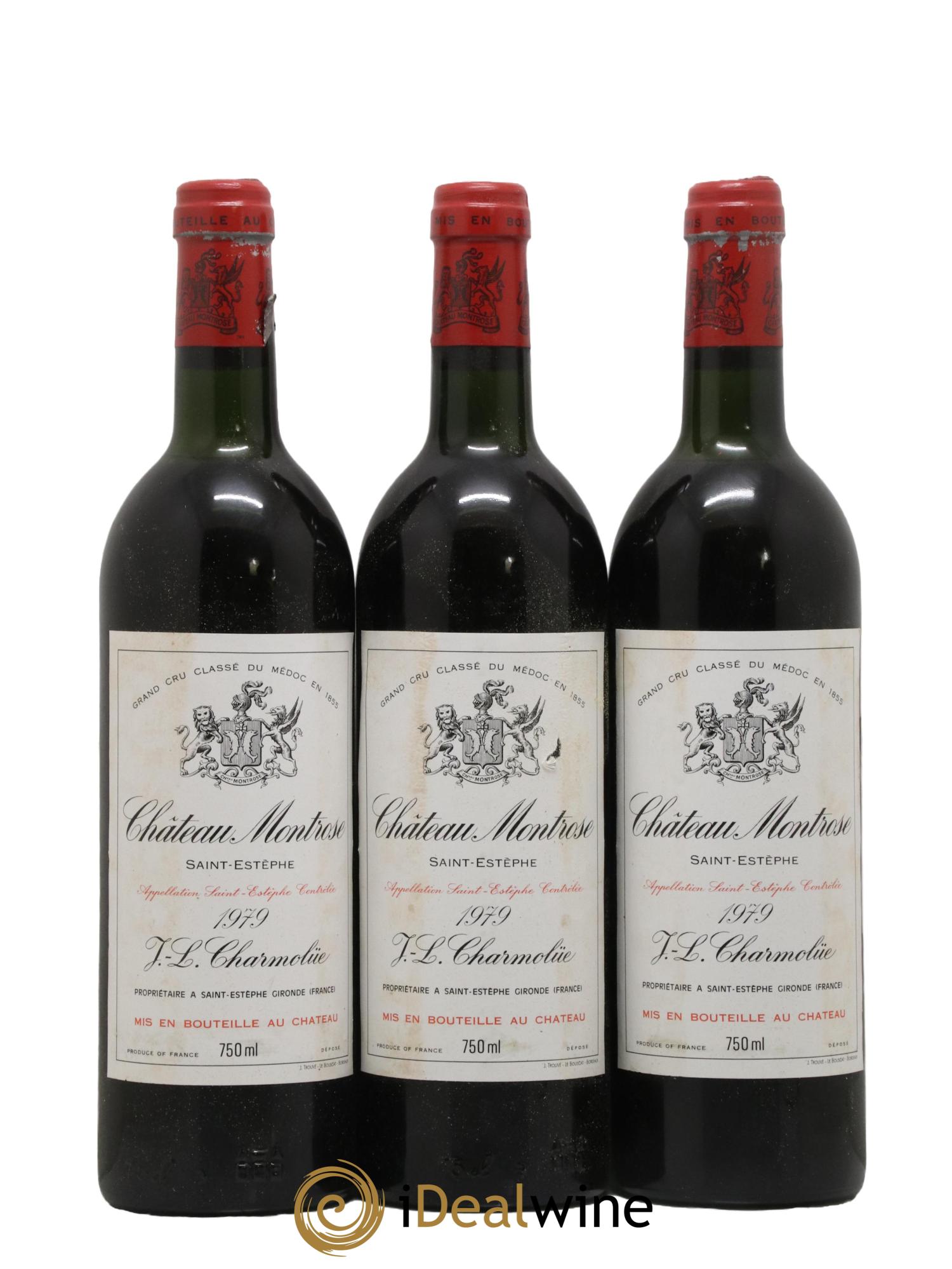 Château Montrose 2ème Grand Cru Classé 1979 - Lot of 3 bottles - 0