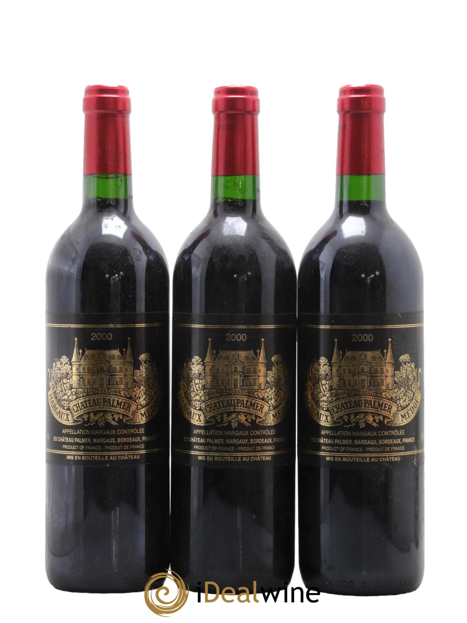 Château Palmer 3ème Grand Cru Classé 2000 - Lot de 3 bouteilles - 0