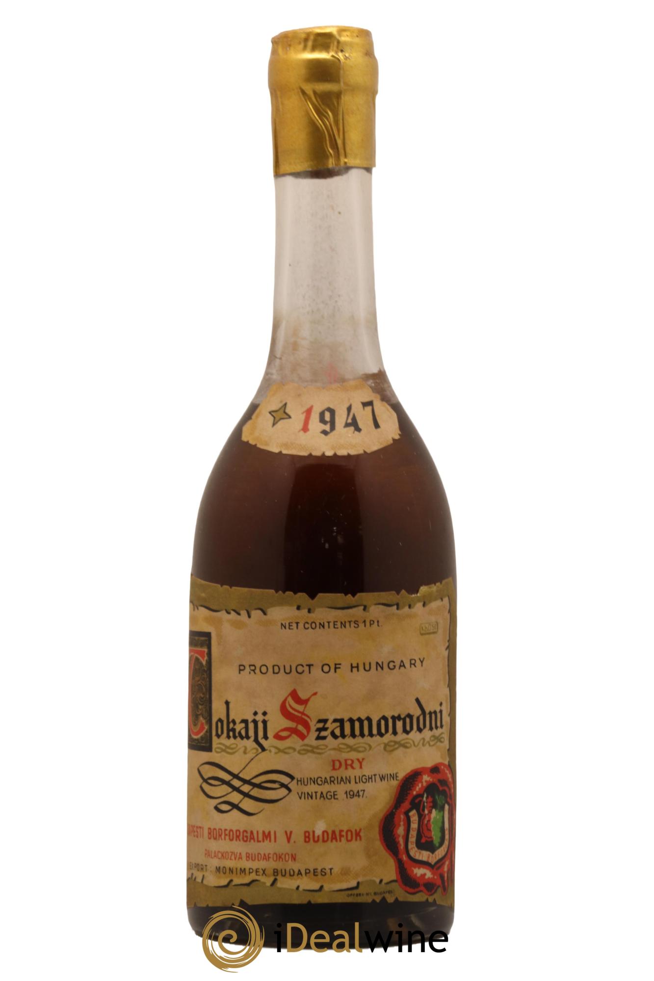 Tokaji Szamorodni Monimpex 1947 - Lot de 1 format 50cl - 0