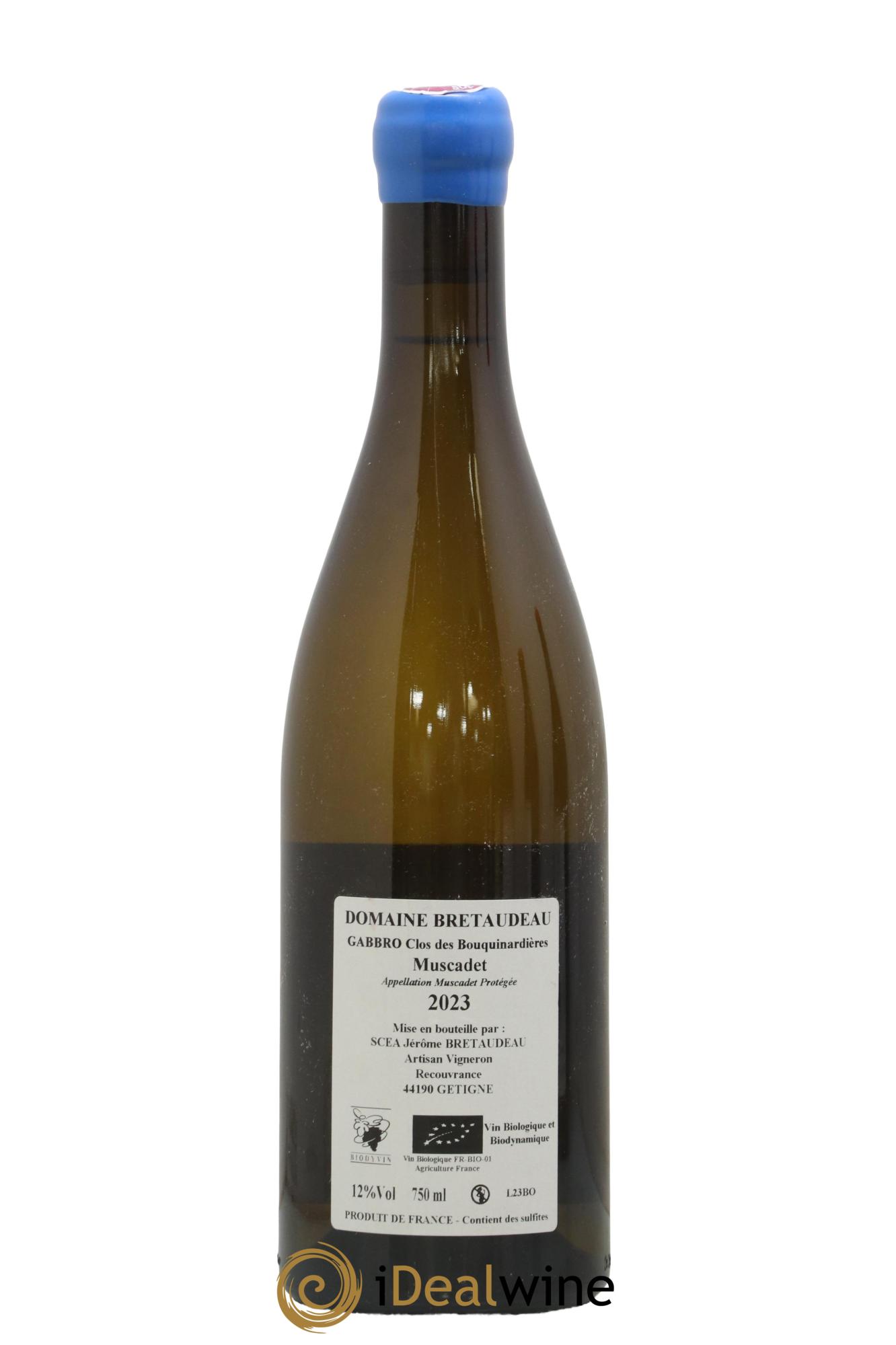 Muscadet-Sèvre-et-Maine Gabbro Clos des Bouquinardières Jérôme Bretaudeau - Domaine de Bellevue 2023 - Lot of 1 bottle - 1