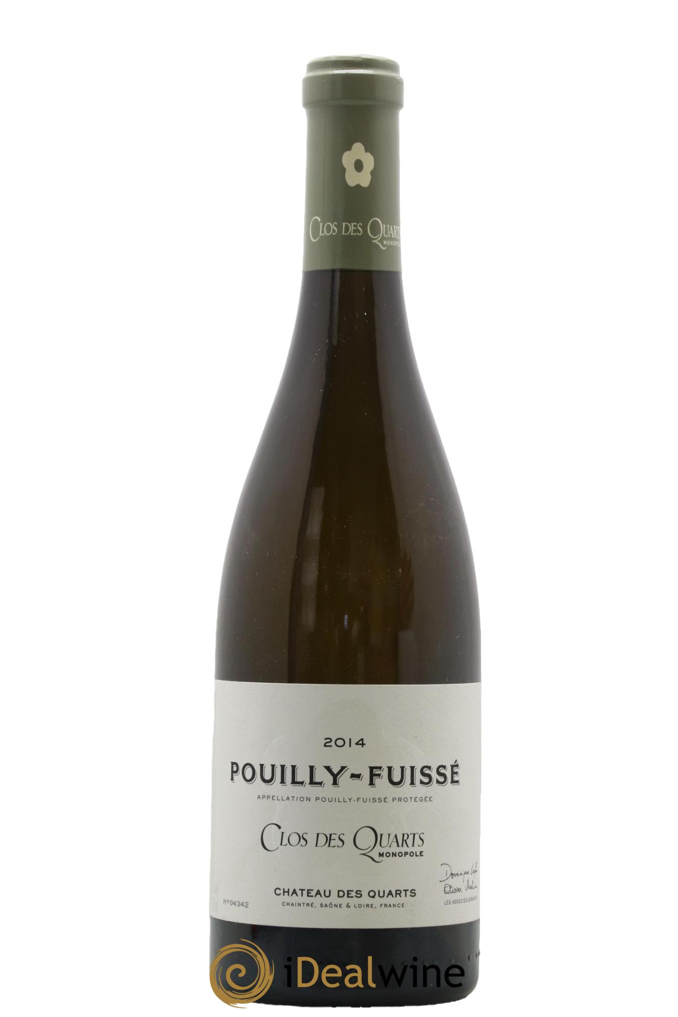 Pouilly-Fuissé Clos des Quarts Monopole Chateau des Quarts 2014 - Posten von 1 Flasche - 0