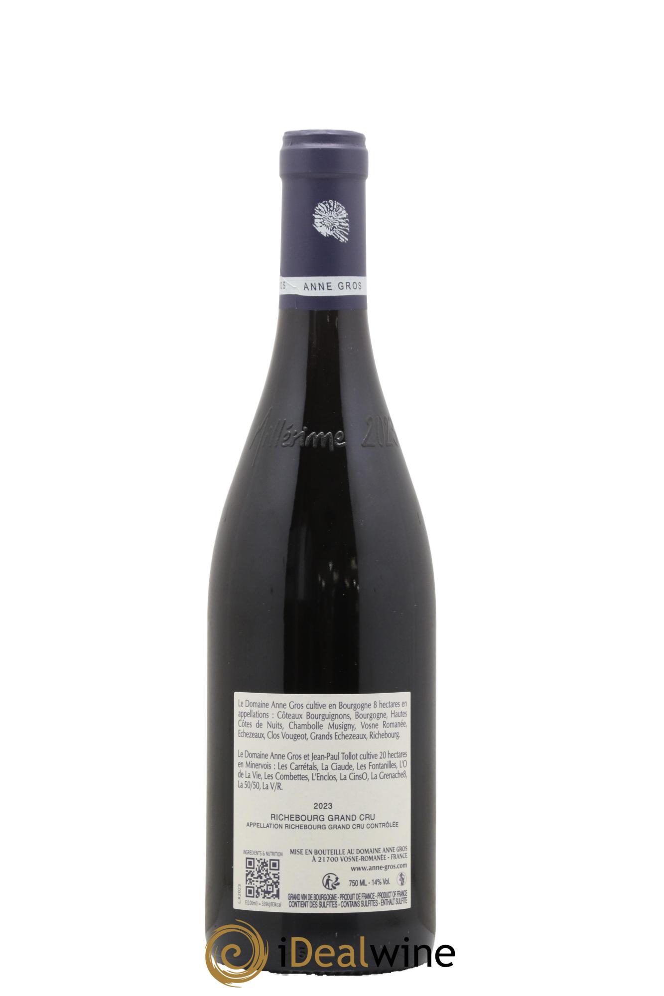 Richebourg Grand Cru Anne Gros 2023 - Lot de 1 bouteille - 1