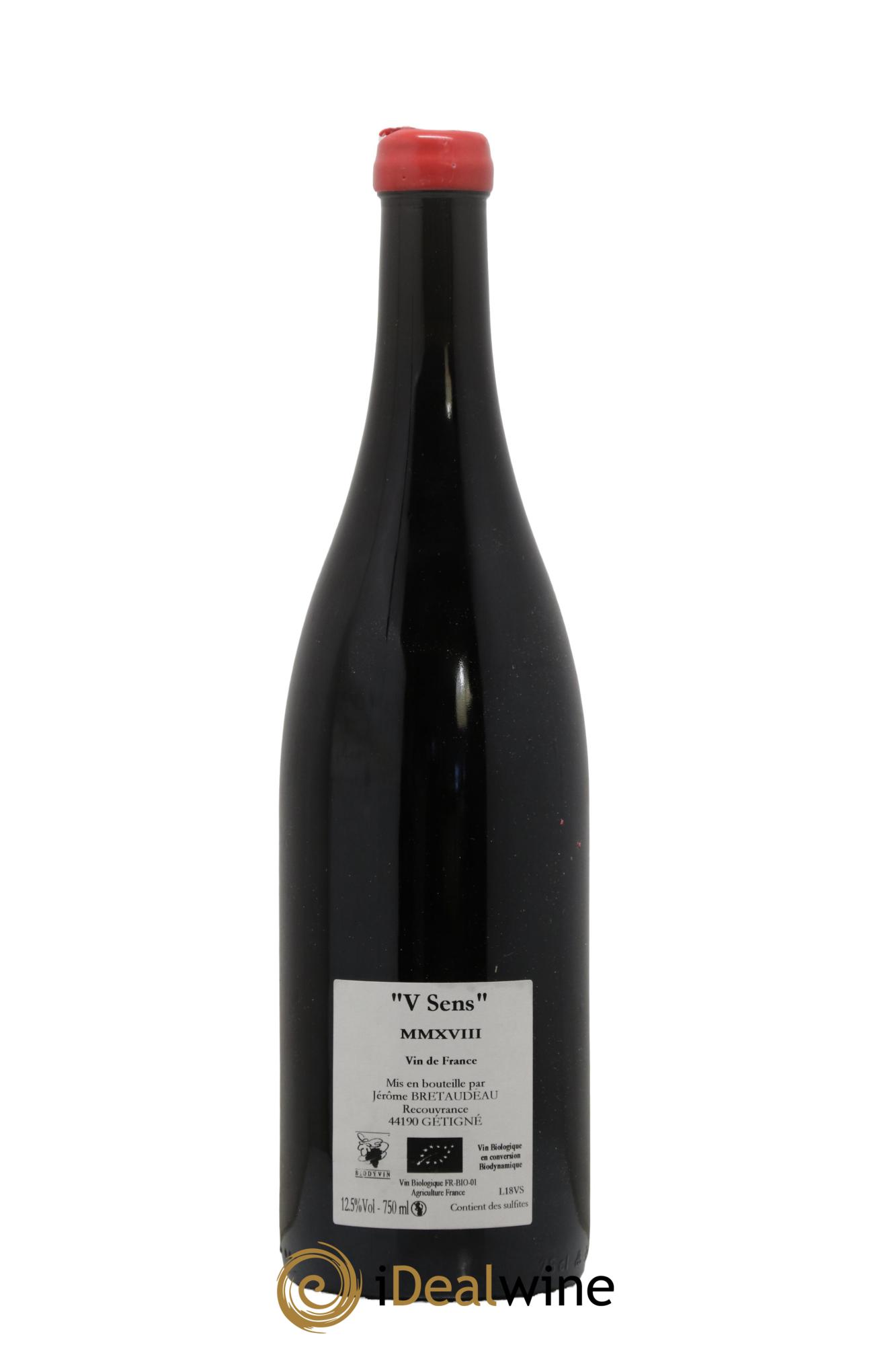 Vin de France V Sens Jérôme Bretaudeau - Domaine de Bellevue 2018 - Lot de 1 bouteille - 1