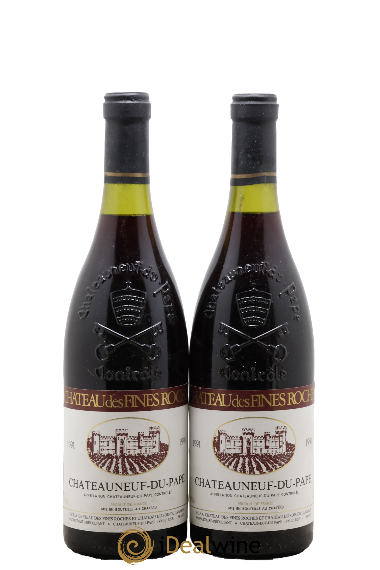 Châteauneuf-du-Pape Château des fines roches 1991 - Lotto di 2 bottiglie - 0