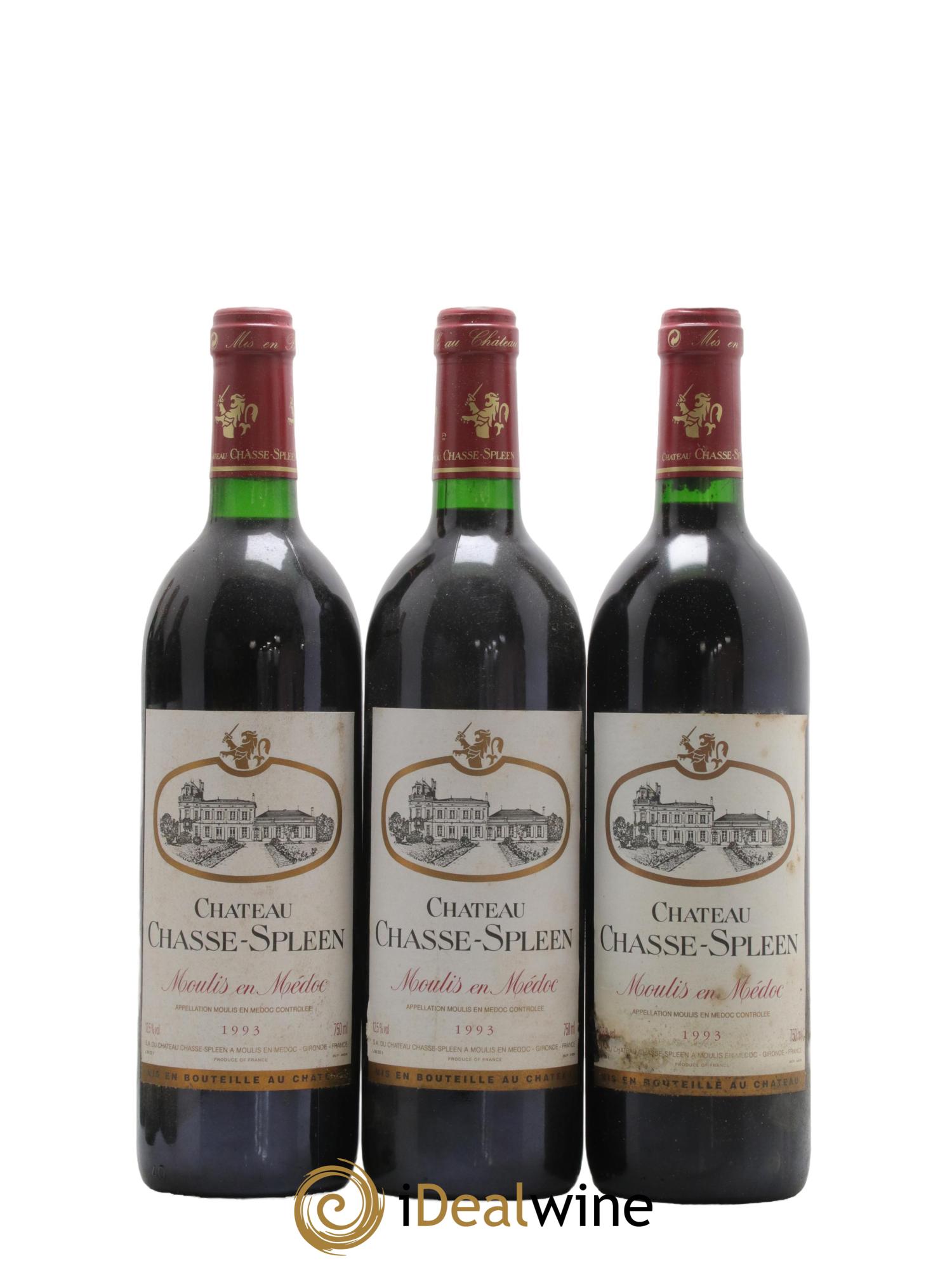 Château Chasse Spleen  1993 - Lot de 12 bouteilles - 3