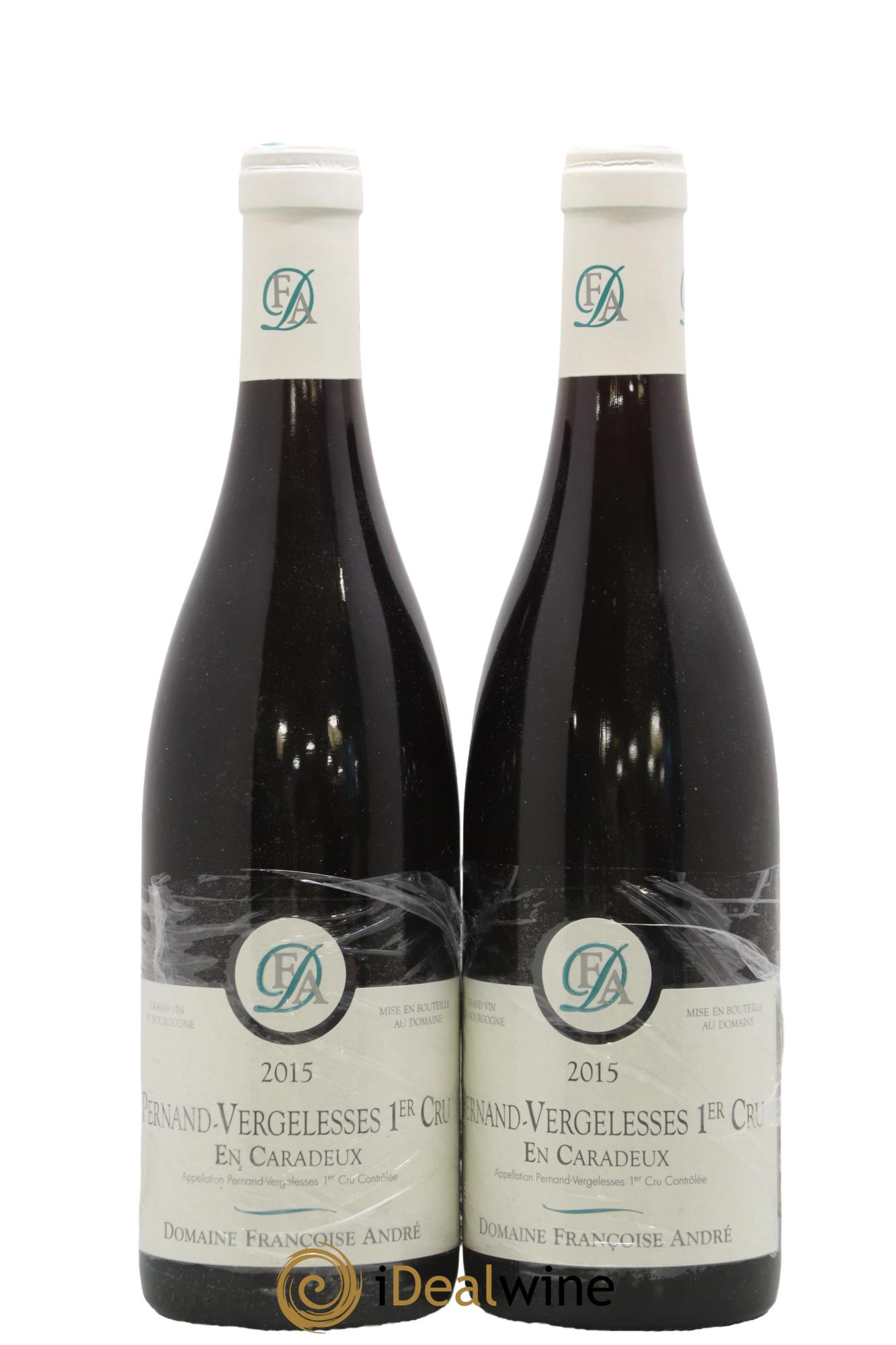 Pernand-Vergelesses 1er Cru En Caradeux Françoise André 2015 - Lot de 2 bouteilles - 0