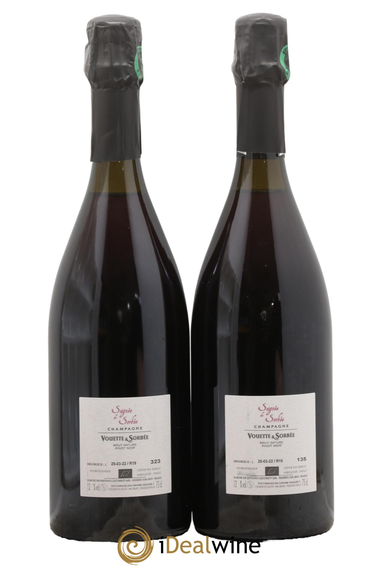 Saignée de Sorbée Extra-Brut Vouette et Sorbée 2019 - Posten von 2 Flaschen - 1