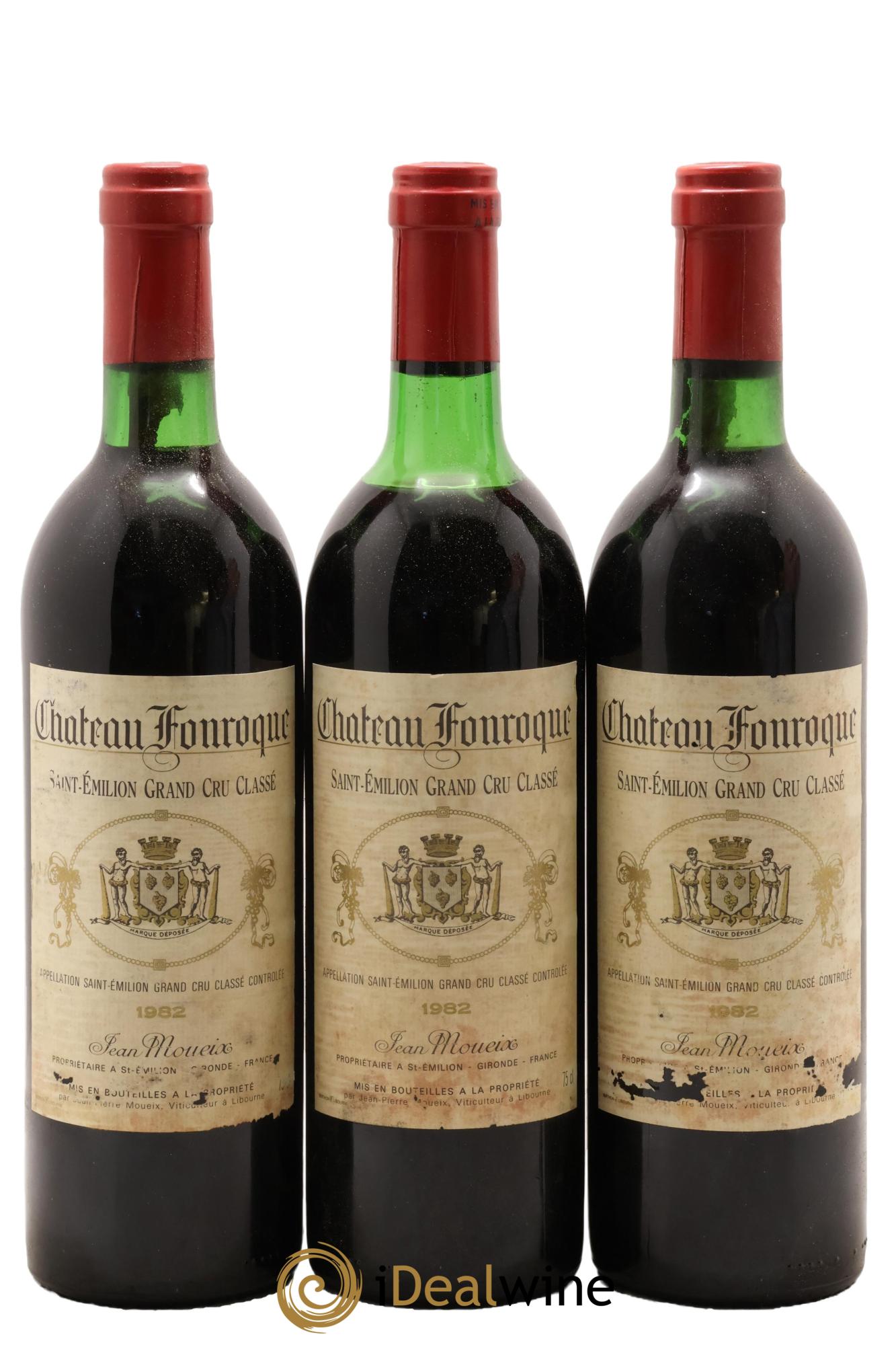Château Fonroque Grand Cru Classé 1982 - Lot of 3 bottles - 0