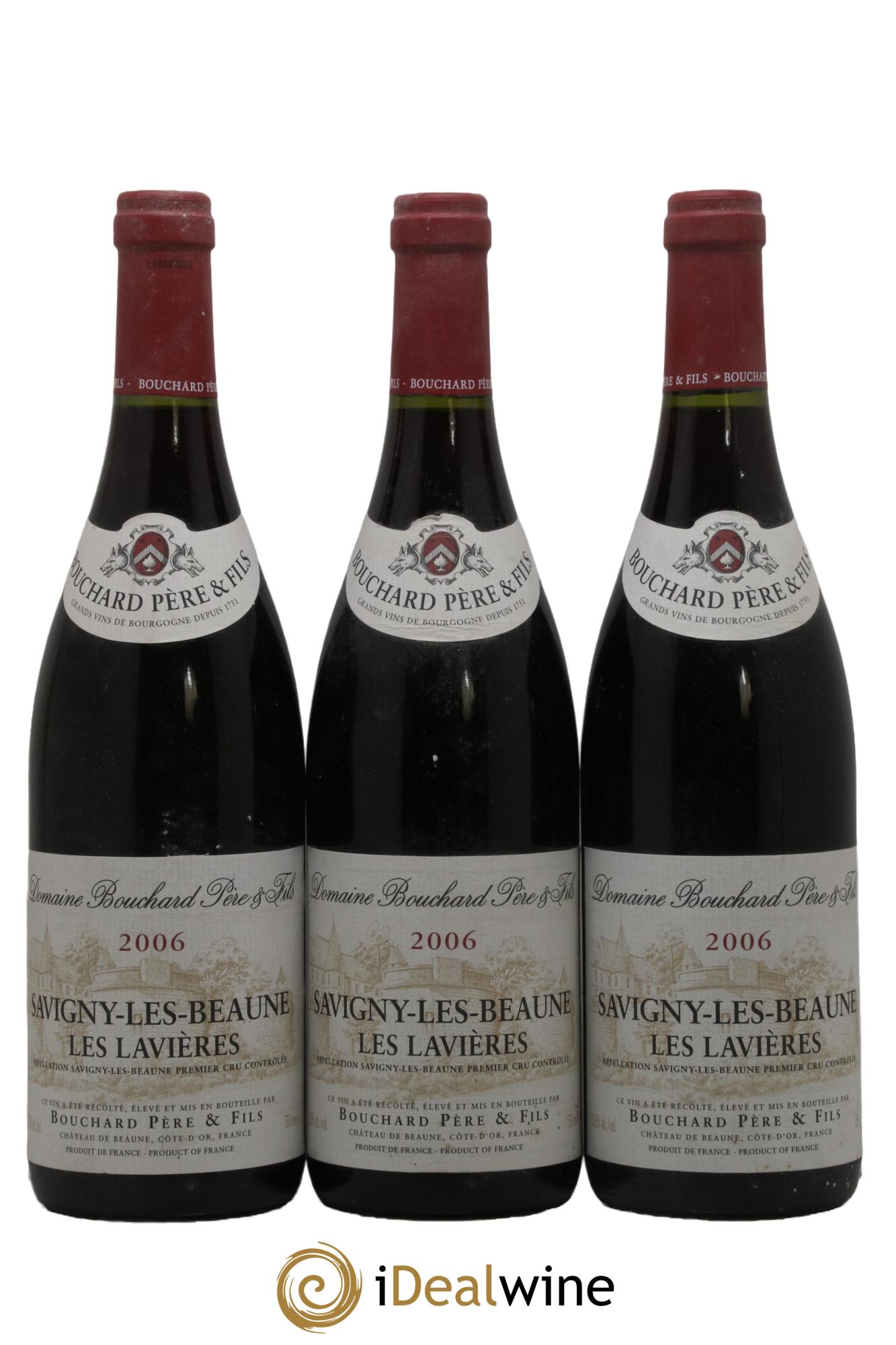Savigny-lès-Beaune 1er Cru Les Lavières Bouchard Père & Fils 2006 - Posten von 3 Flaschen - 0