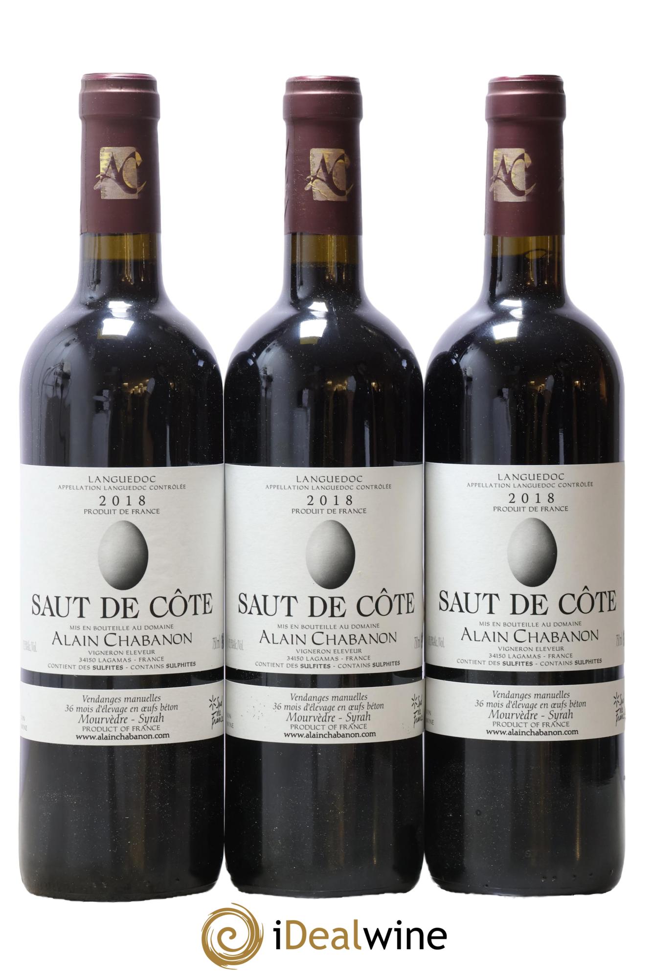 Coteaux du Languedoc Saut de Côte Alain Chabanon (Domaine) 2018 - Lot de 3 bouteilles - 0